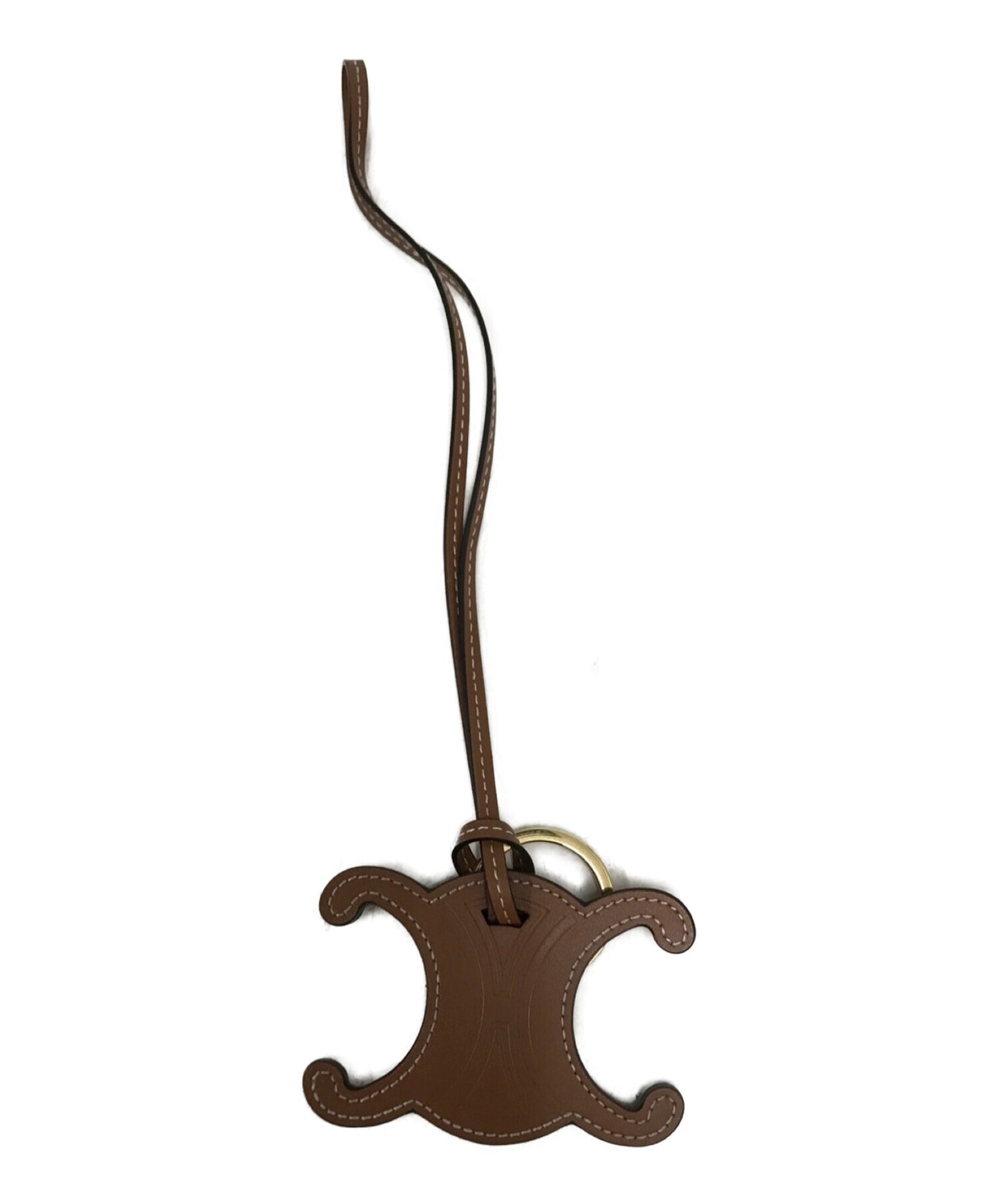 [Pre-owned] CELINE Anagram Trionf key ring charm