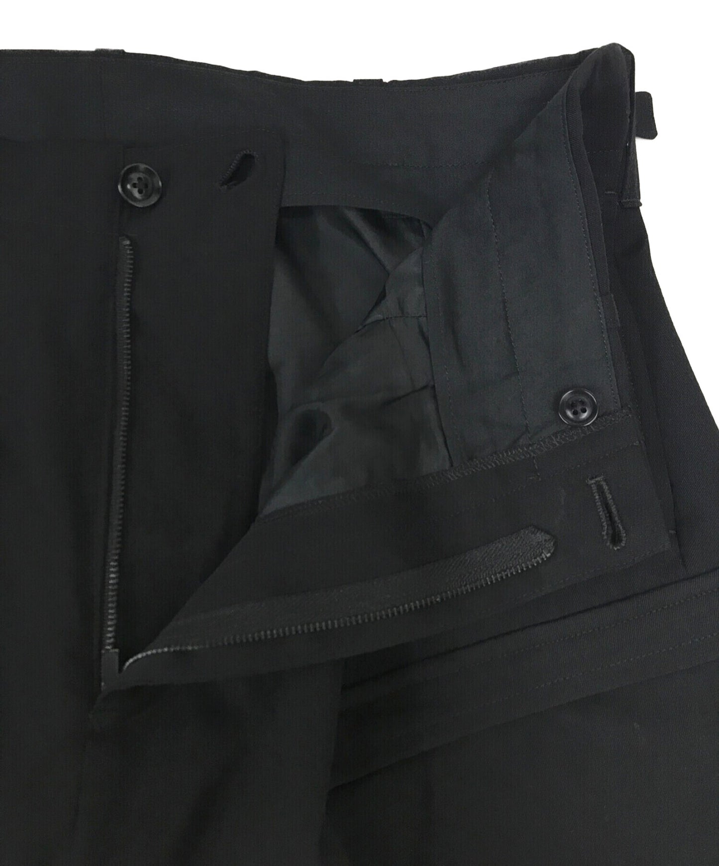 [Pre-owned] Yohji Yamamoto pour homme Tapered pants with wool gabardine zip design HK-P42-100