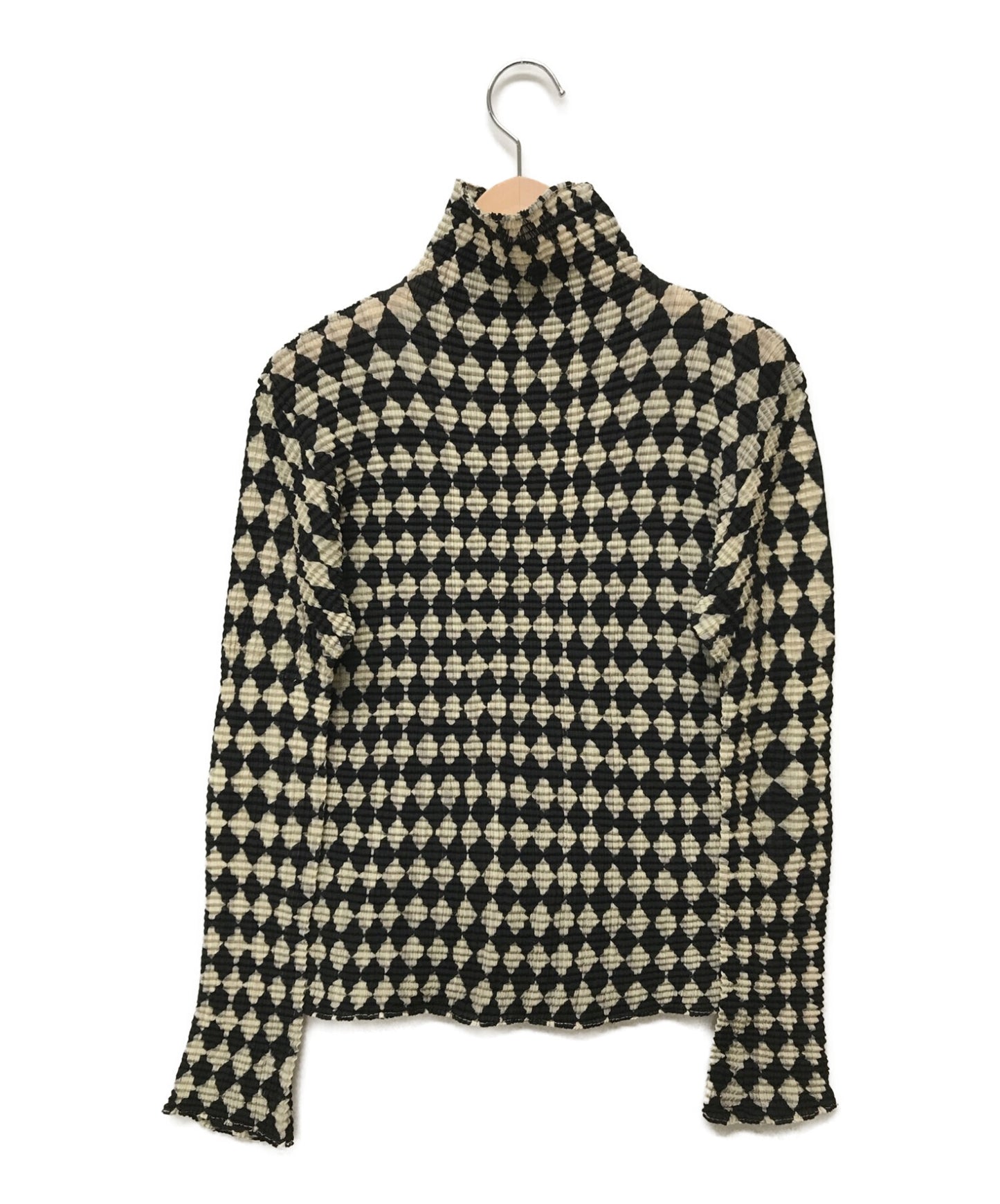 [Pre-owned] ISSEY MIYAKE Diamond Check Pleated Cut and Sewn IM92-FJ617