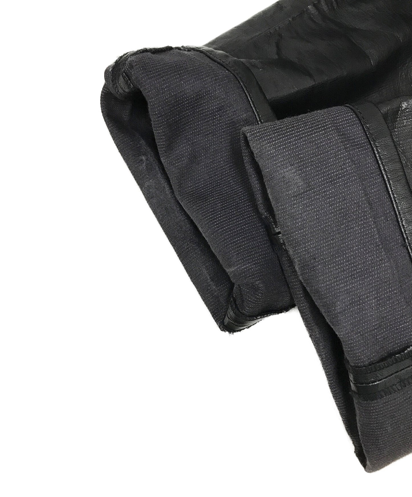 [Pre-owned] Yohji Yamamoto pour homme Collaboration leather design corduroy pants HY-P50-705