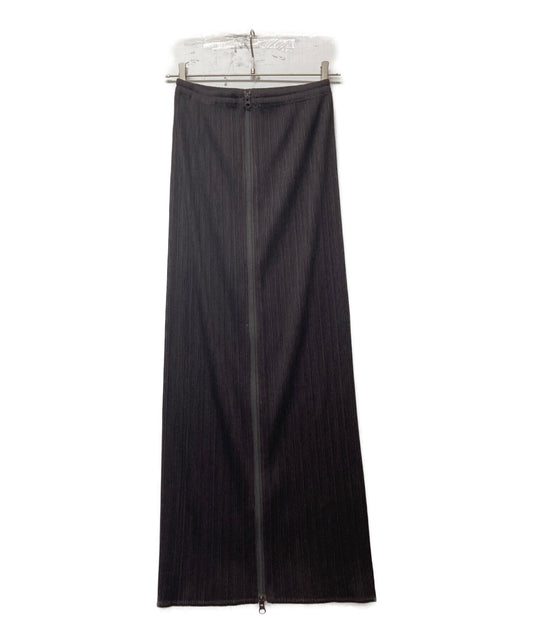 [Pre-owned] PLEATS PLEASE Double Zip Pleated Long Skirt PP82-JG370
