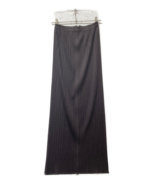 [Pre-owned] PLEATS PLEASE Double Zip Pleated Long Skirt PP82-JG370