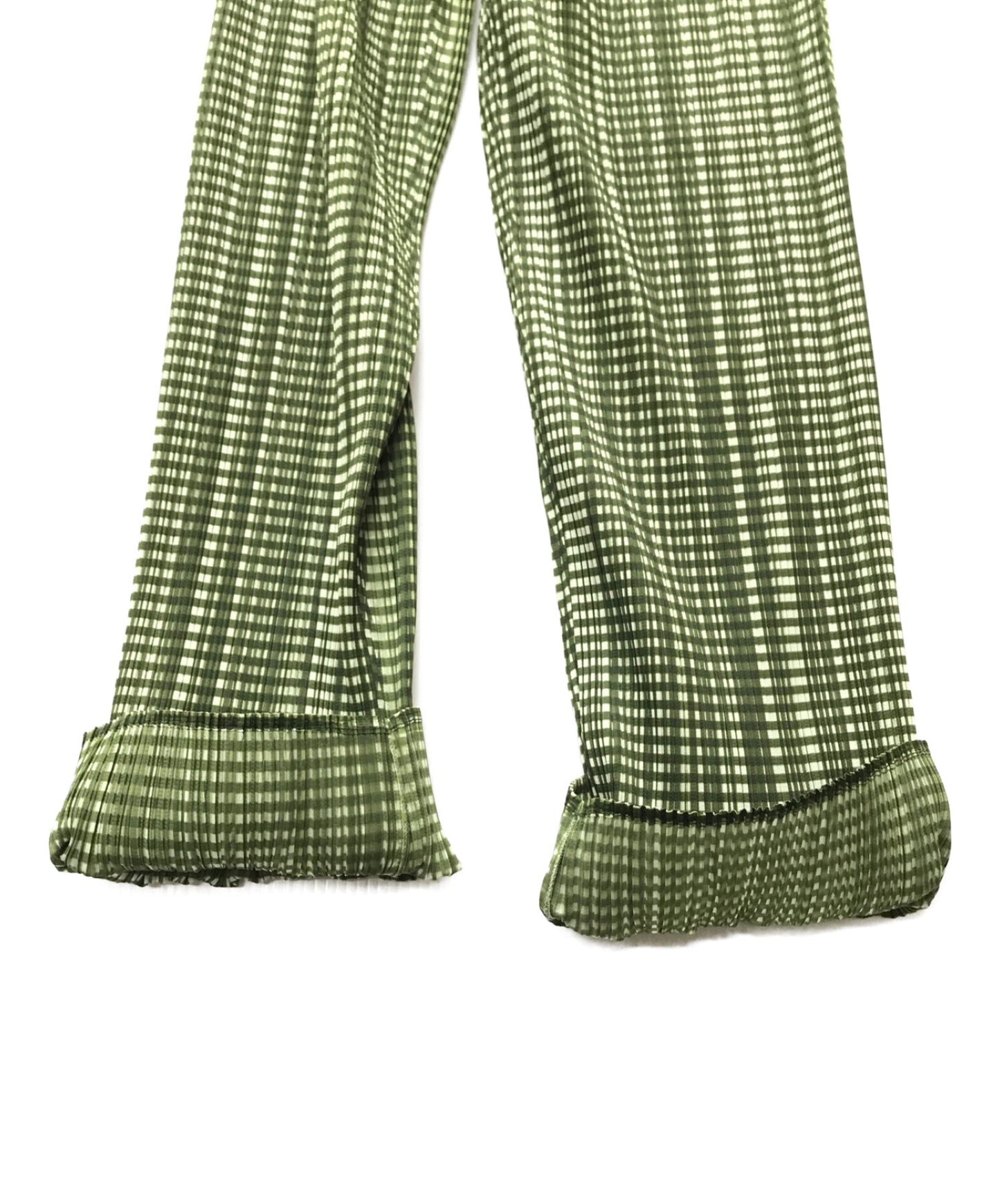 [Pre-owned] PLEATS PLEASE gingham check pleated pants PP61-JF909