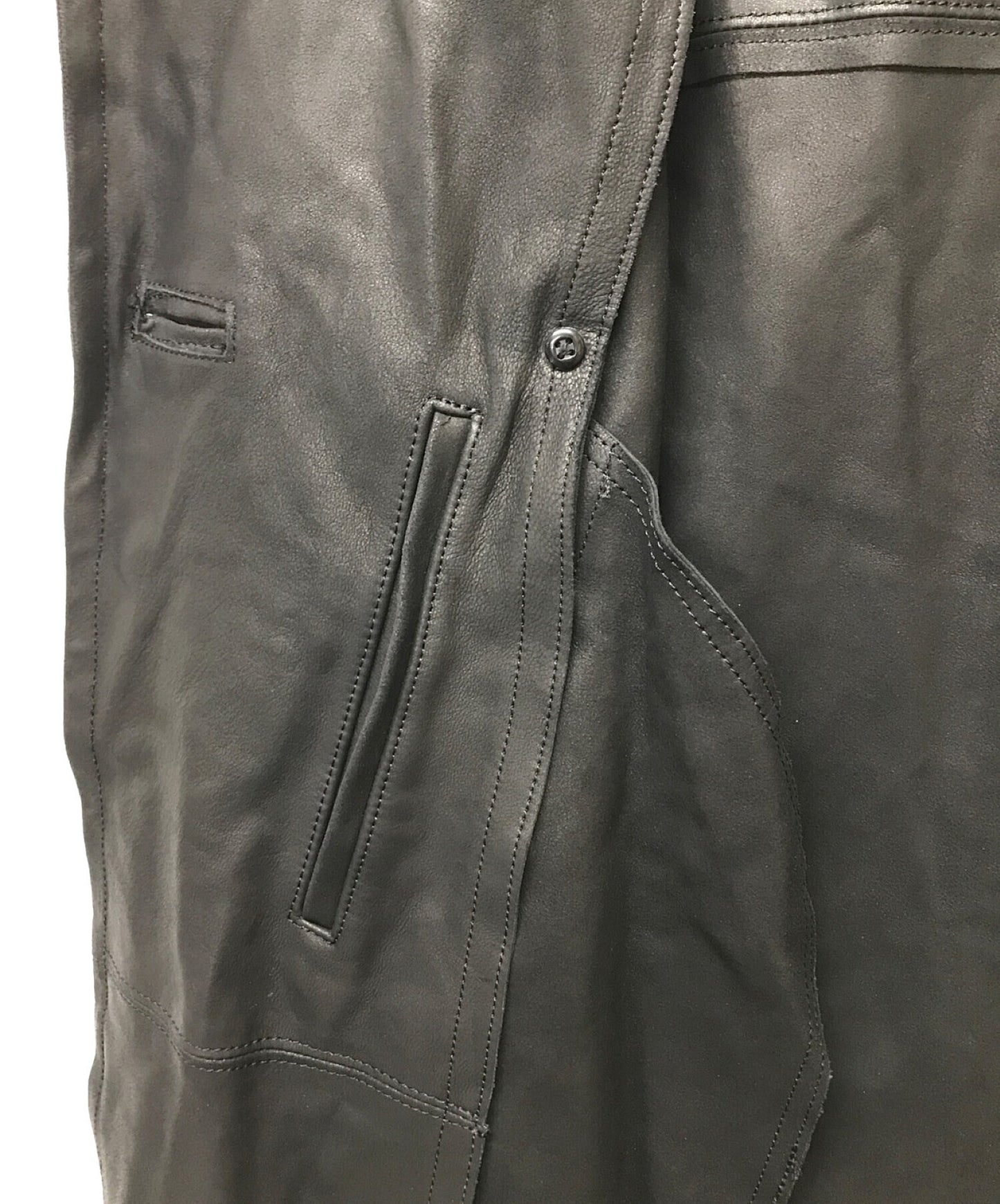 [Pre-owned] Y's 2 COLORS LEATHER DOUBLE FRONT BLOUSON YH-Y81-870