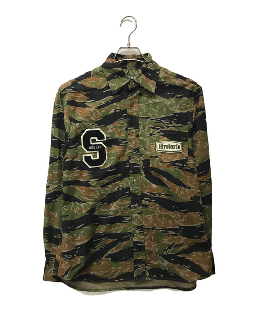 [Pre-owned] Hysteric Glamour Collaboration Tiger Camo Regular Collar Shirt wds-c-hys-23-ap-q1-10