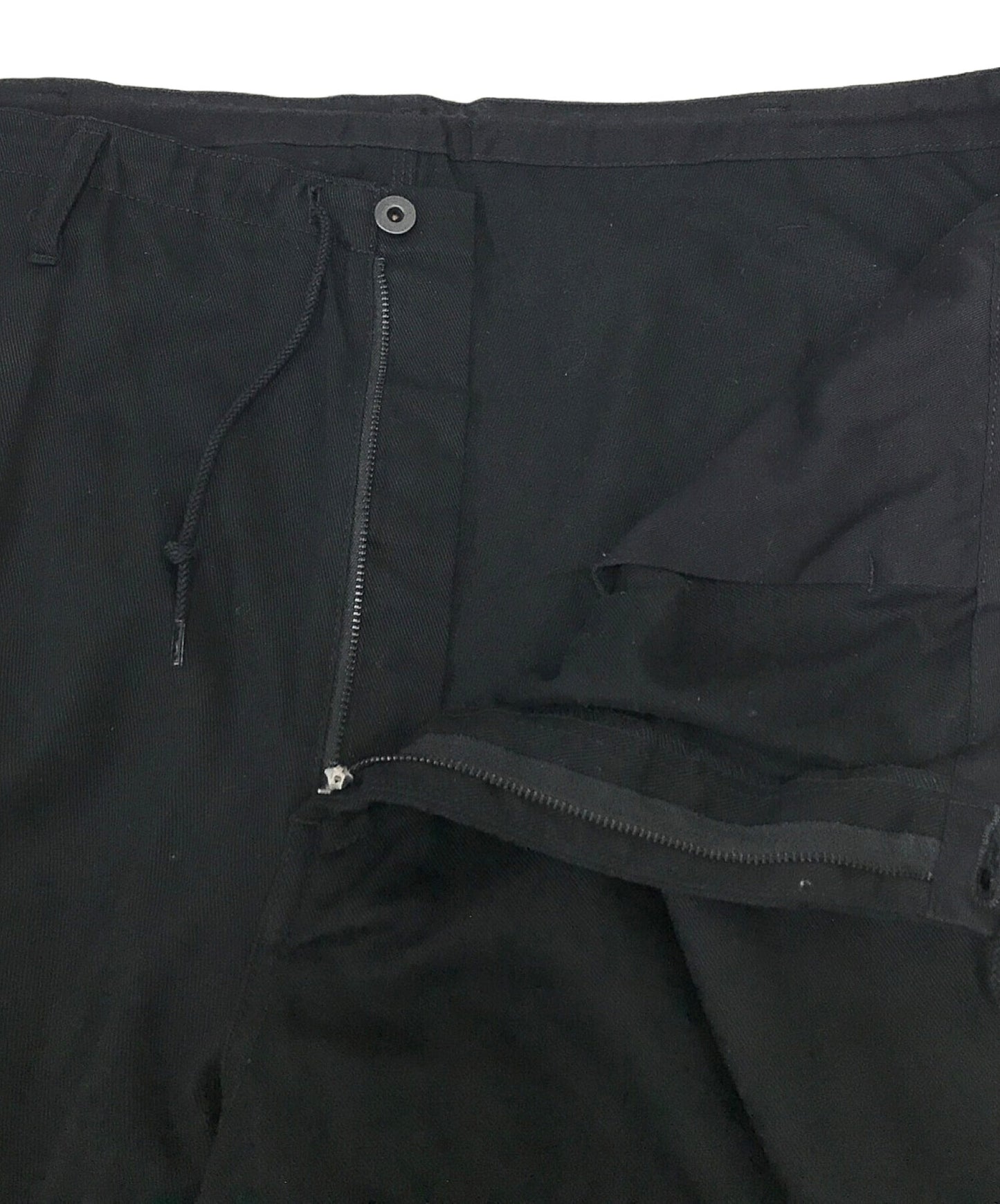 [Pre-owned] BLACK Scandal Yohji Yamamoto Katsuragi Cotton Waist Strap Painter Pants HG-P92-059
