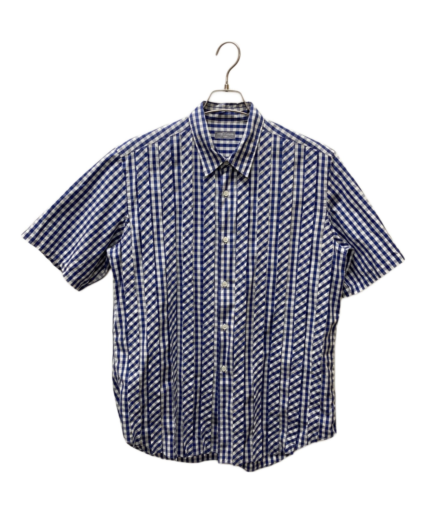 [Pre-owned] COMME des GARCONS HOMME Vintage Gingham Check Pleated S/S Shirt HB-100620