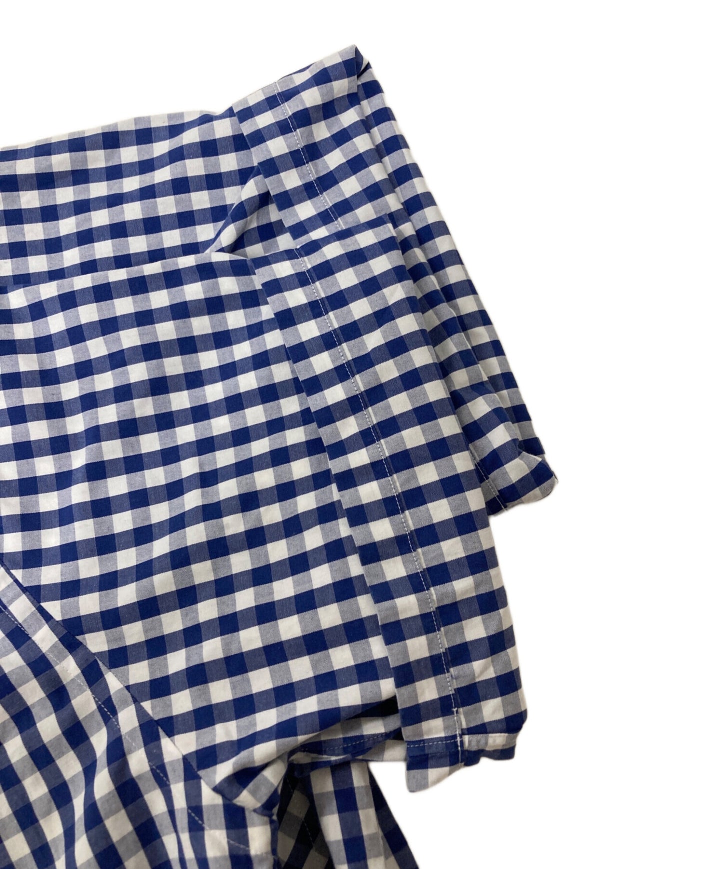 [Pre-owned] COMME des GARCONS HOMME Vintage Gingham Check Pleated S/S Shirt HB-100620
