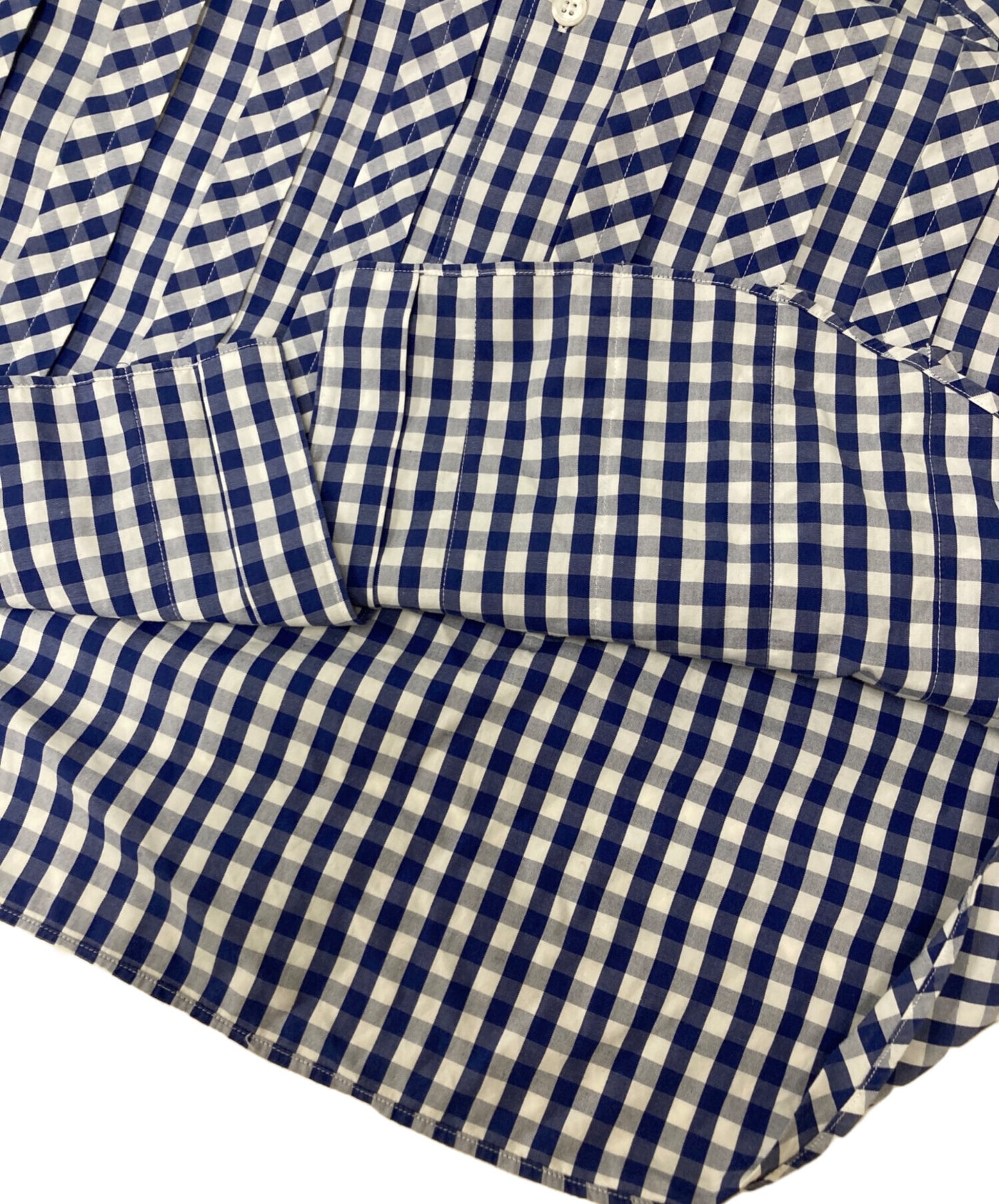 [Pre-owned] COMME des GARCONS HOMME Vintage Gingham Check Pleated S/S Shirt HB-100620