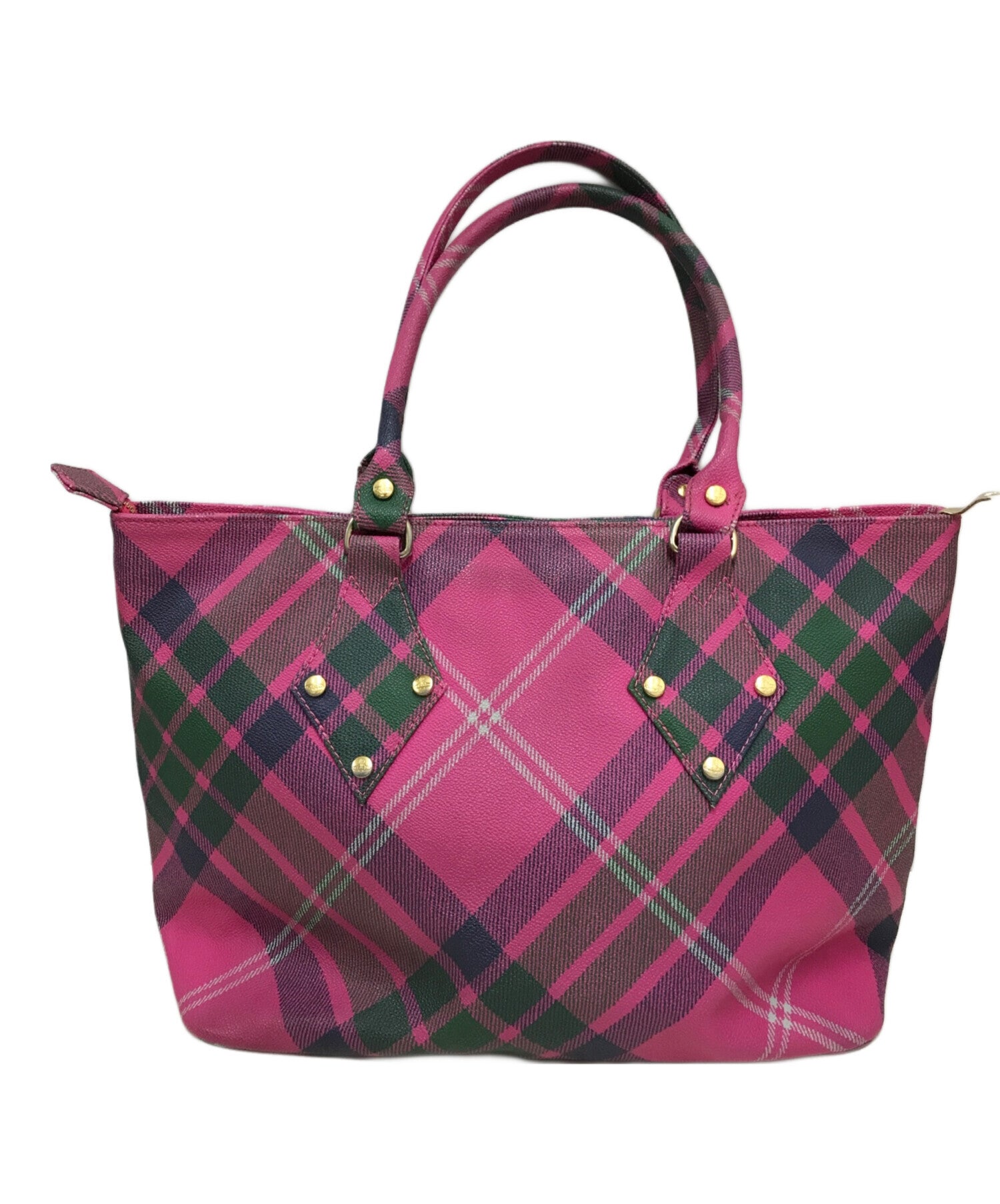 美品★Vivienne Westwood ピンクと紫のチェック柄バックパック 美品☆Vivienne Westwood ピンクと紫のチェック柄バックパック JP