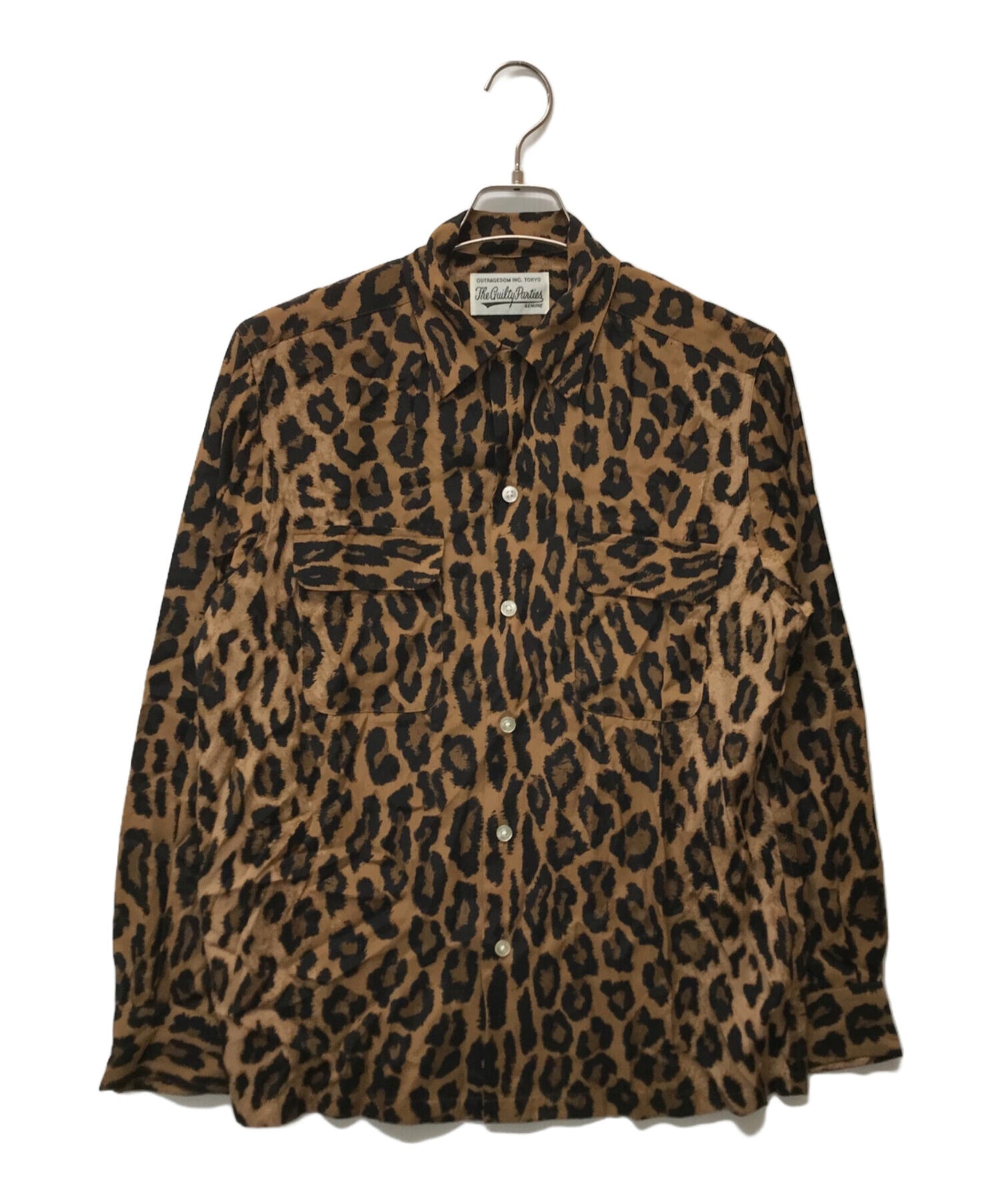 [Pre-owned] WACKO MARIA Leopard rayon open collar shirt