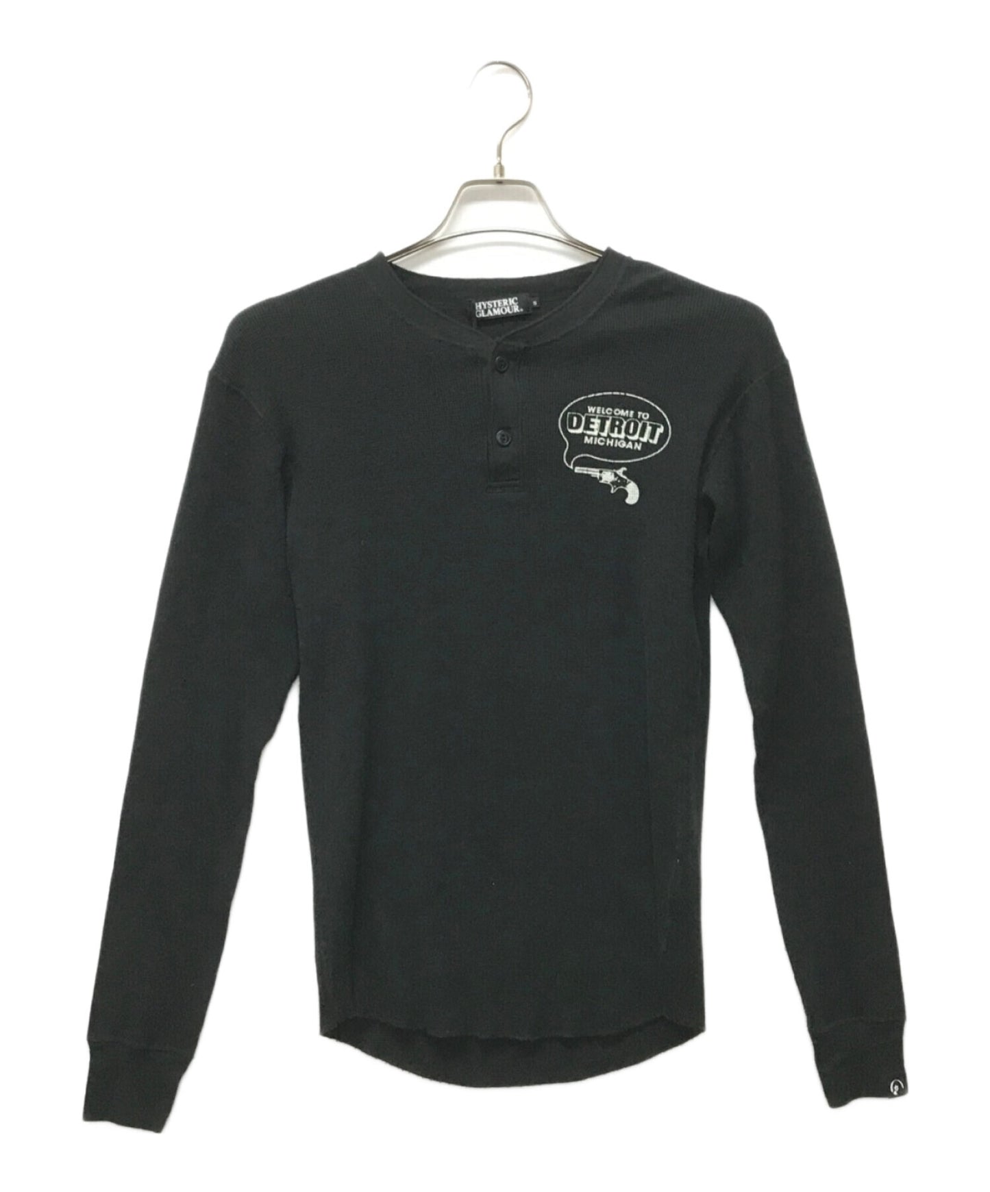 [Pre-owned] Hysteric Glamour Cashmere blend henley-neck knit cut and sewn 4CL-6181