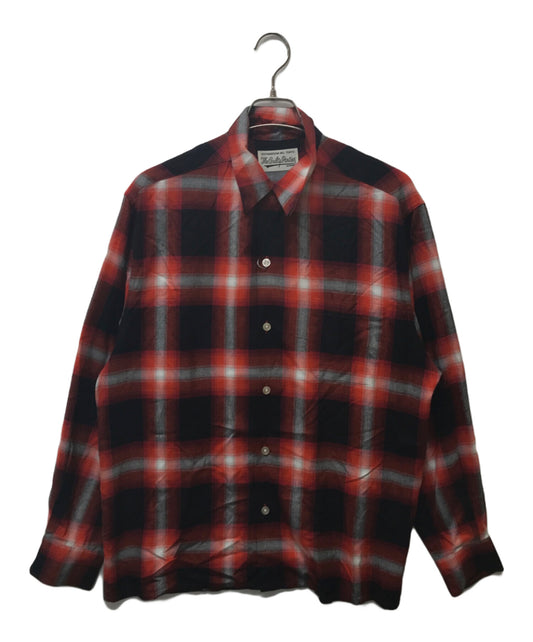 [Pre-owned] WACKO MARIA OMBRE CHECK OPEN COLLAR SHIRT L/S FW-WMS-OC01