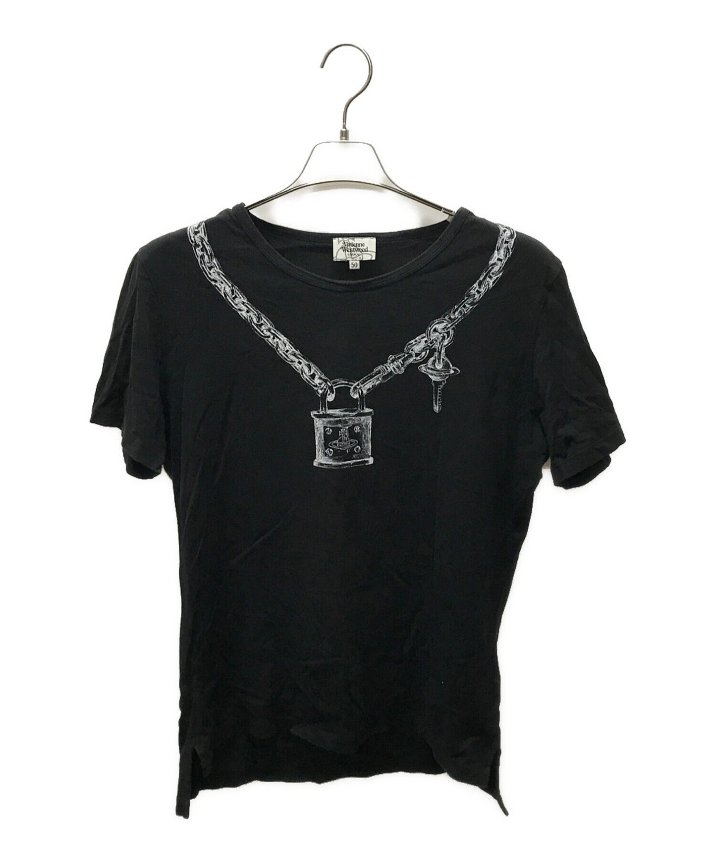 [Pre-owned] Vivienne Westwood man Dessin Orb Cadena Chain Print T-Shirt VW-LP-84596