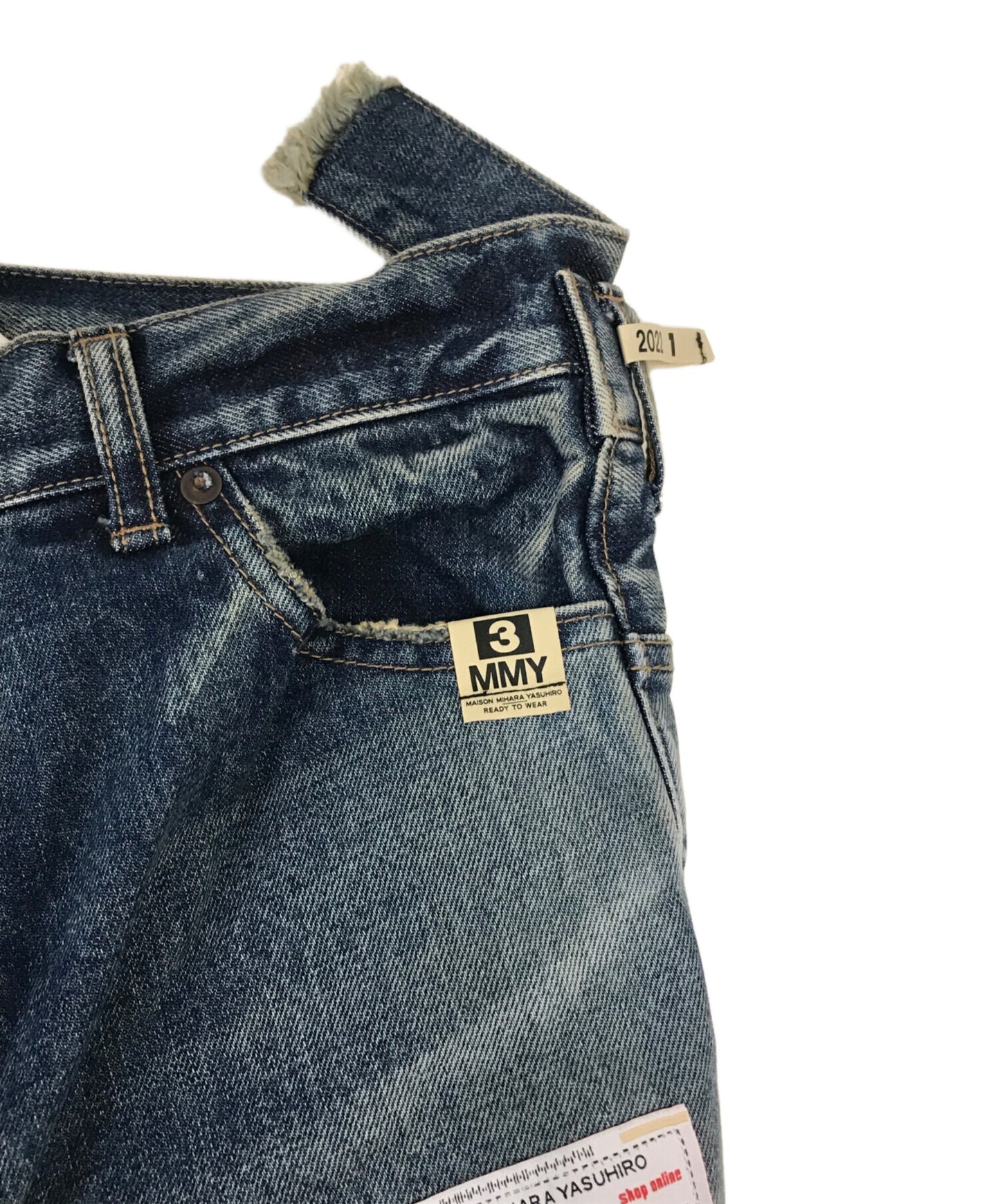 [Pre-owned] Maison MIHARA YASUHIRO SLIDED PIECE DENIM PANTS A08PT021