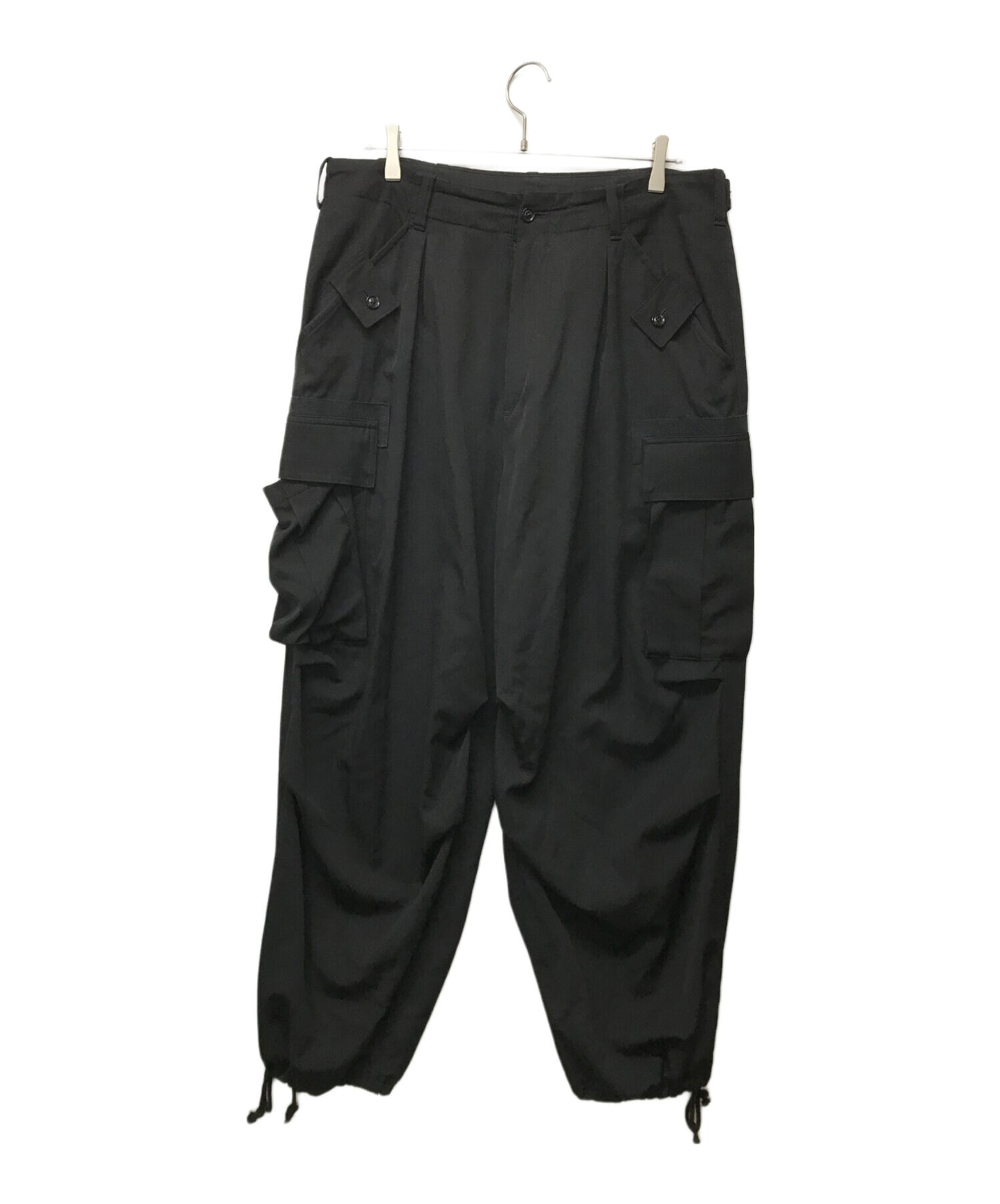 [Pre-owned] Yohji Yamamoto pour homme Wool gabardine wide cargo pants HK-P46-100