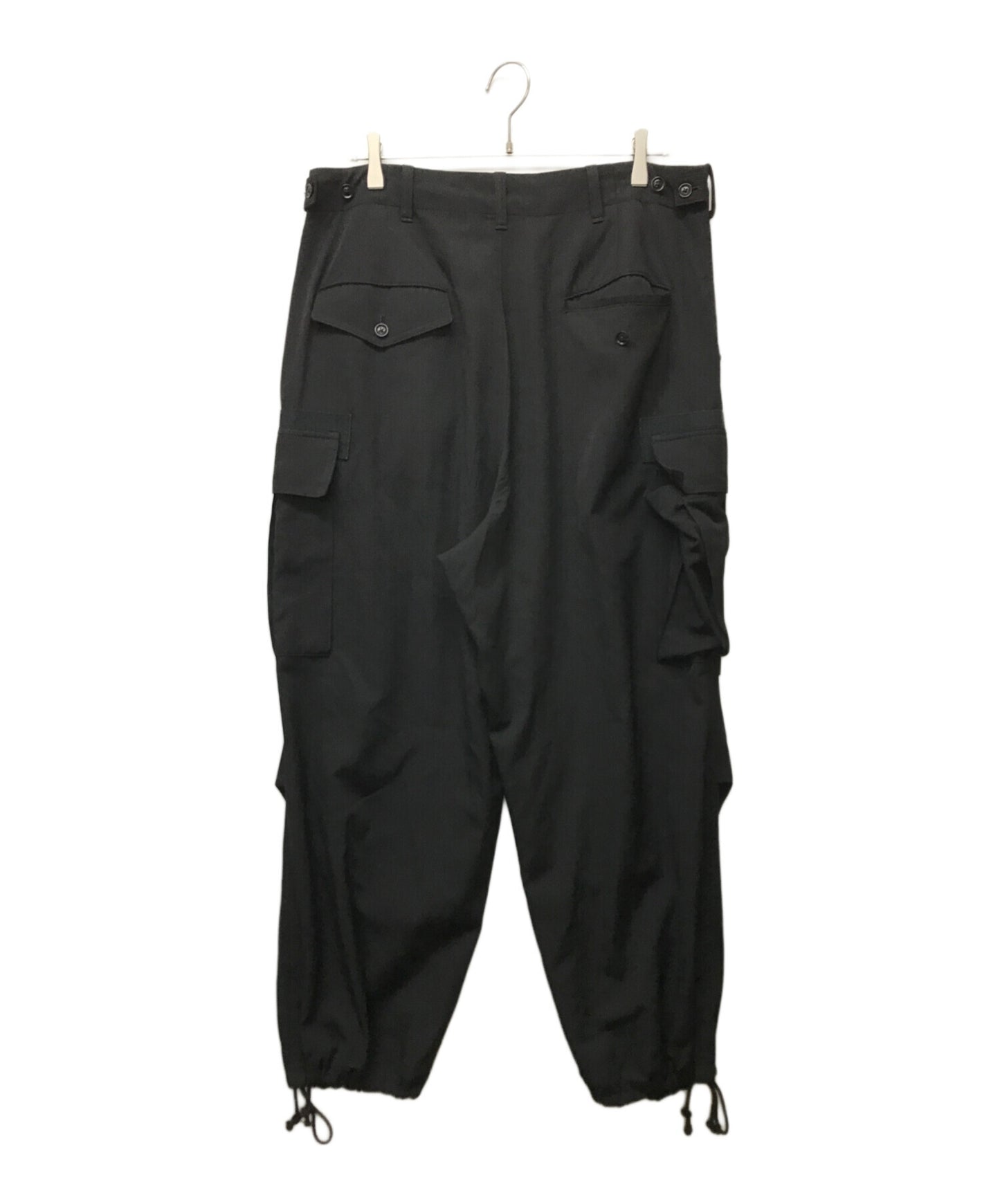 [Pre-owned] Yohji Yamamoto pour homme Wool gabardine wide cargo pants HK-P46-100