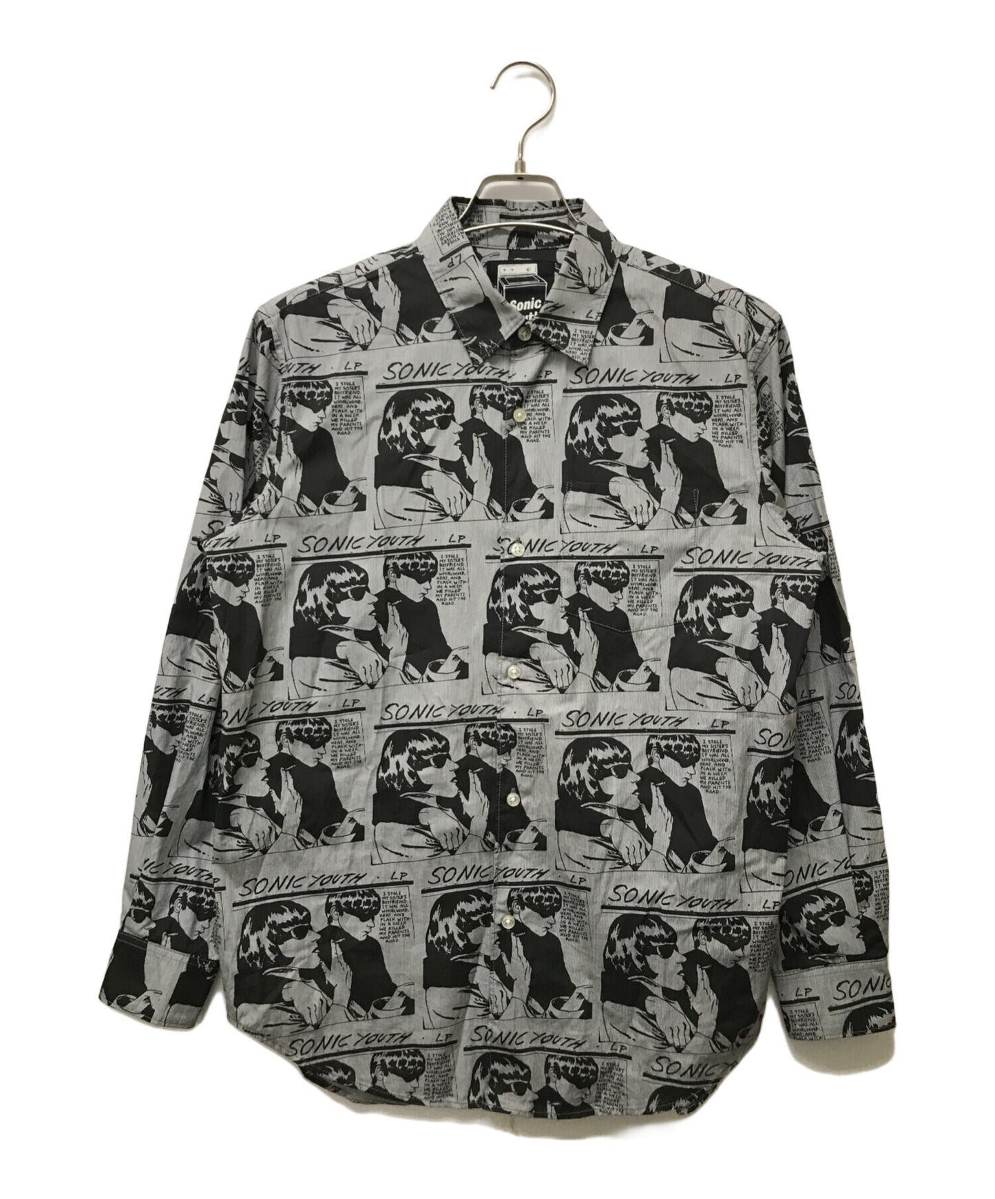 [Pre-owned] Hysteric Glamour SONIC YOUTH GOO SCRATCH pattern regular collar shirt 02243AH07