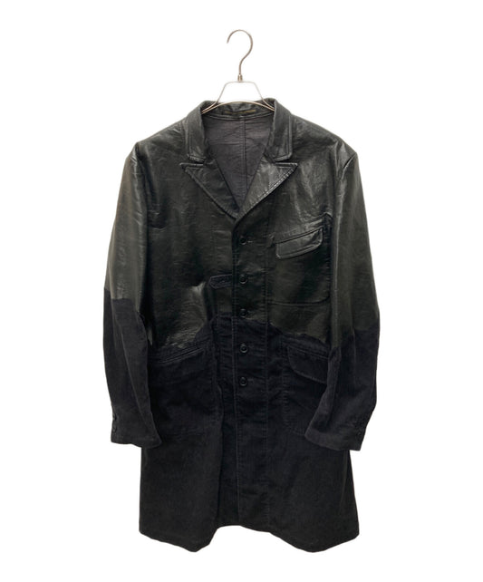 [Pre-owned] Yohji Yamamoto pour homme Leather and Corduroy Chester Coat HY-J73-705