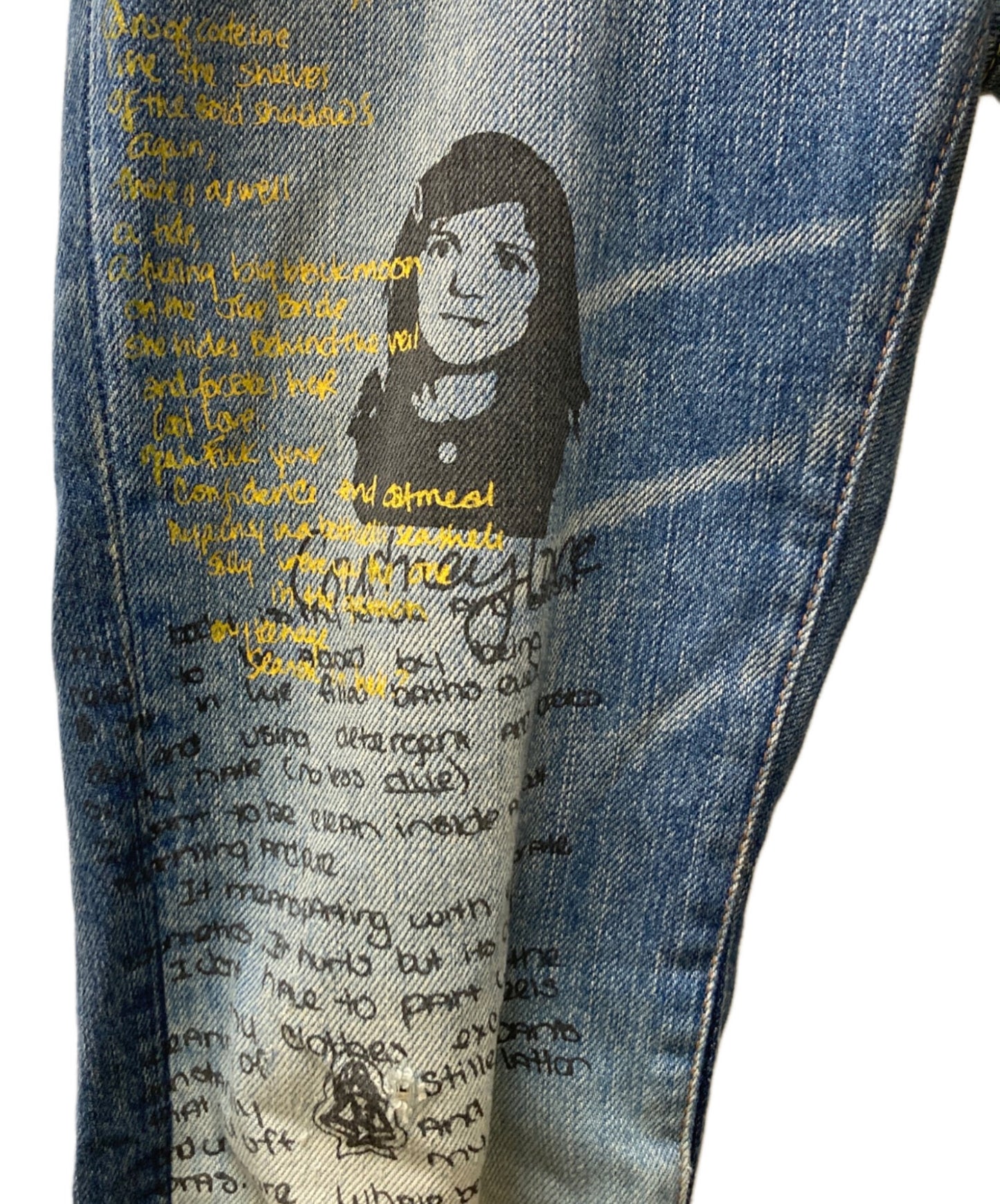 [Pre-owned] Hysteric Glamour Studded denim pants / Skinny denim pants