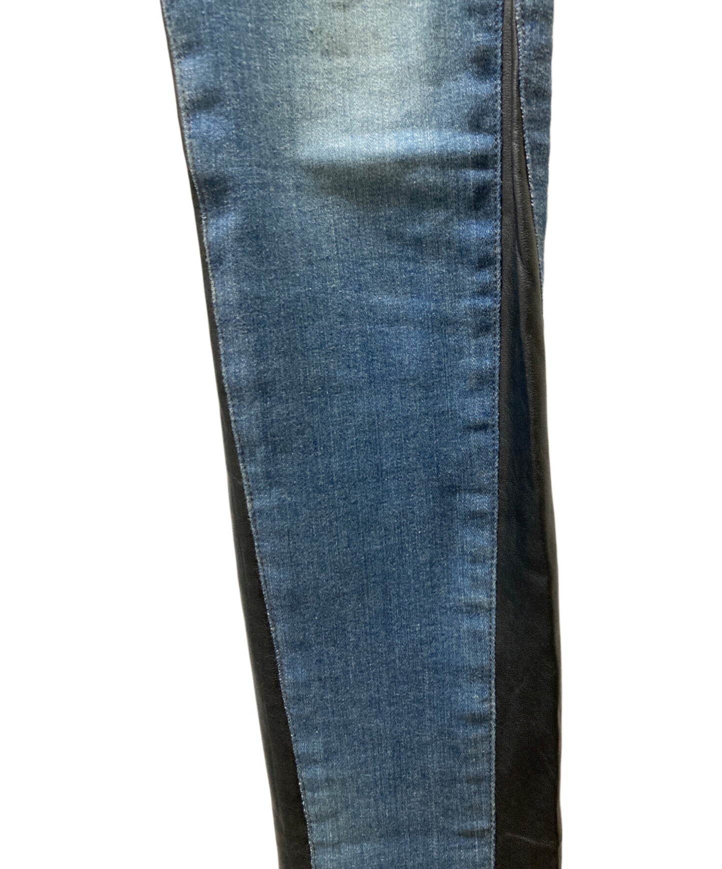 [Pre-owned] Hysteric Glamour Leather Switched Studded Denim Pants/Skinny Denim Pants