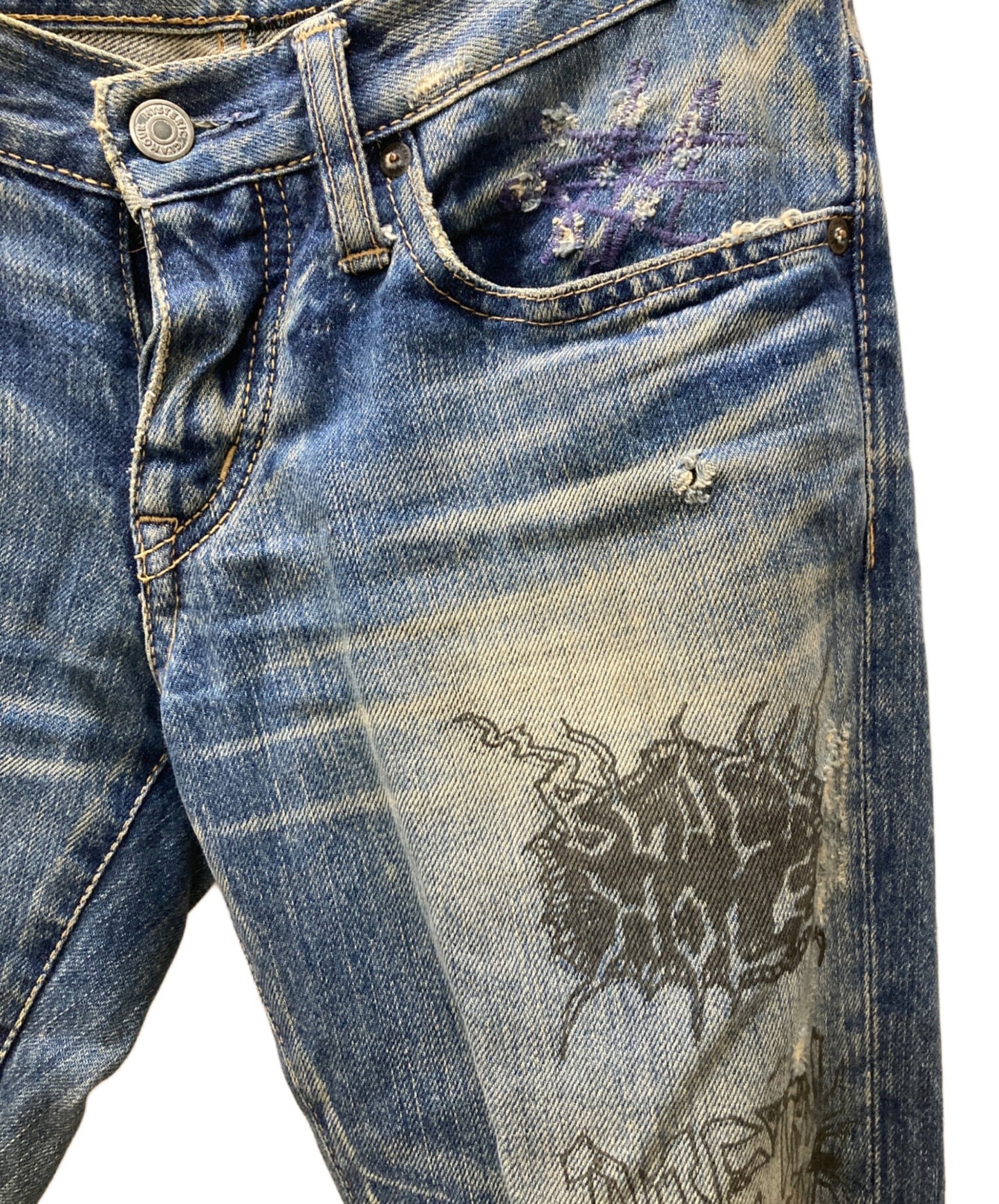 [Pre-owned] Hysteric Glamour Damaged denim pants / Damaged denim pants