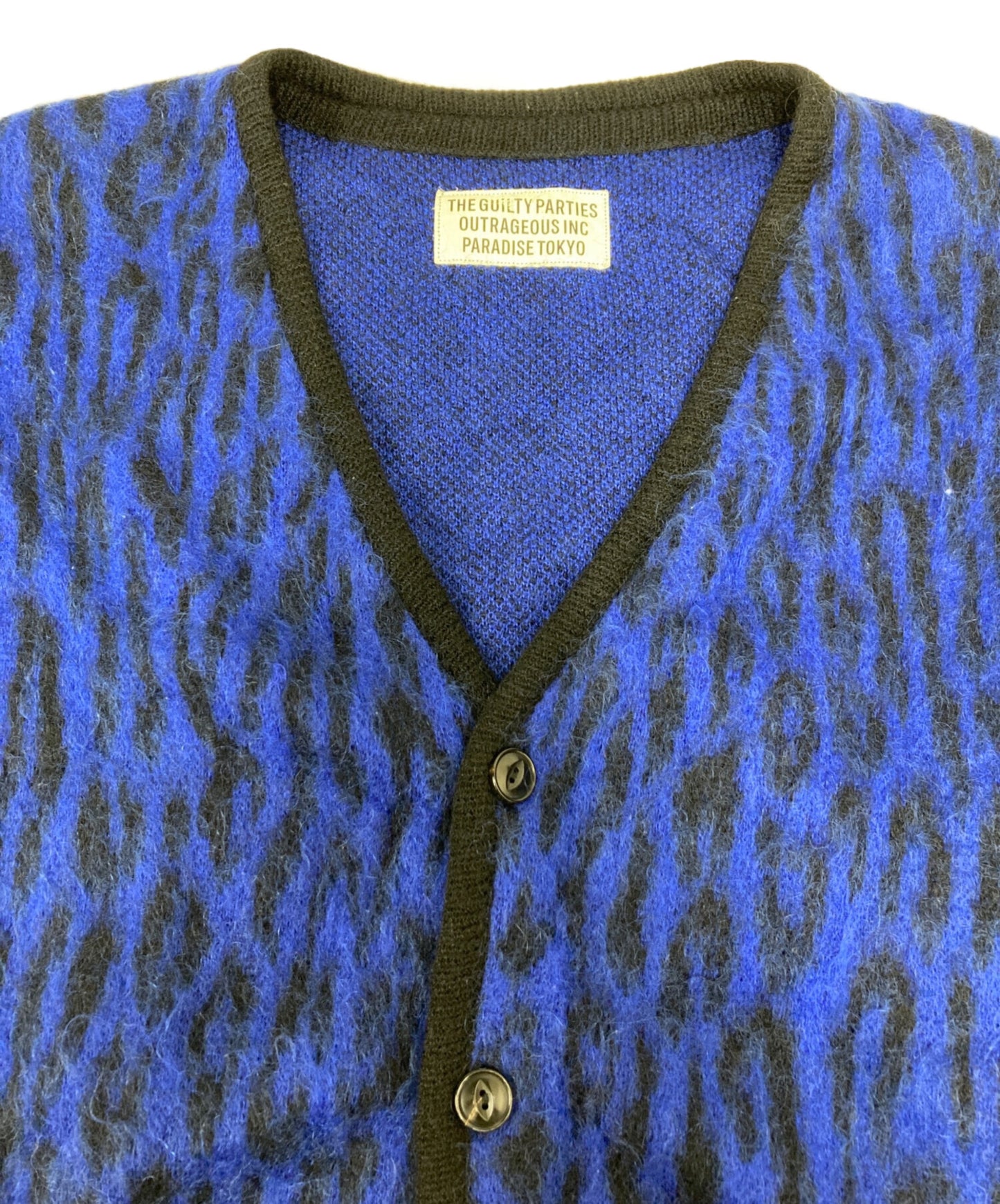 [Pre-owned] WACKO MARIA LEOPARD MOHAIR CARDIGAN