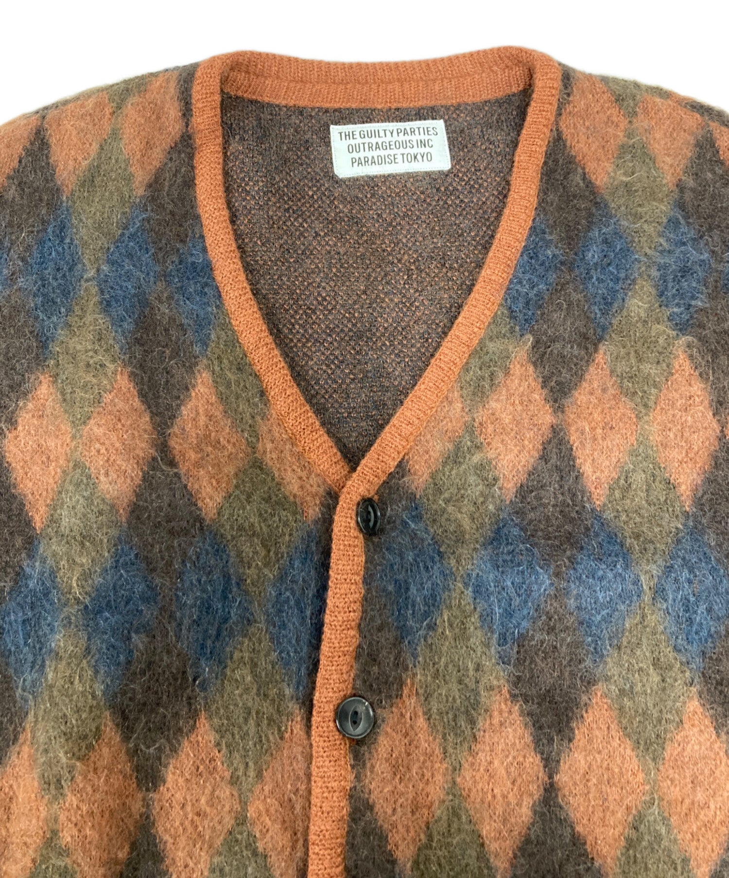 Pre-owned] WACKO MARIA Argyle mohair cardigan – Archive Factory