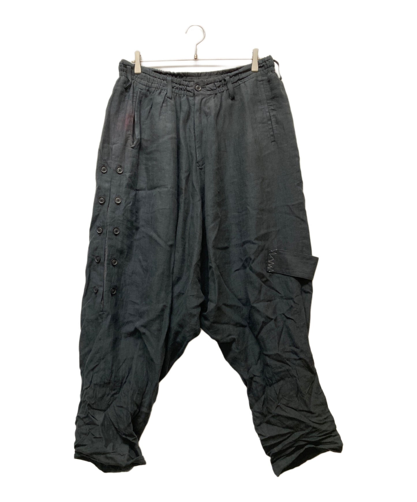[Pre-owned] Yohji Yamamoto pour homme asymmetrical sarouel pants HS-P30-335