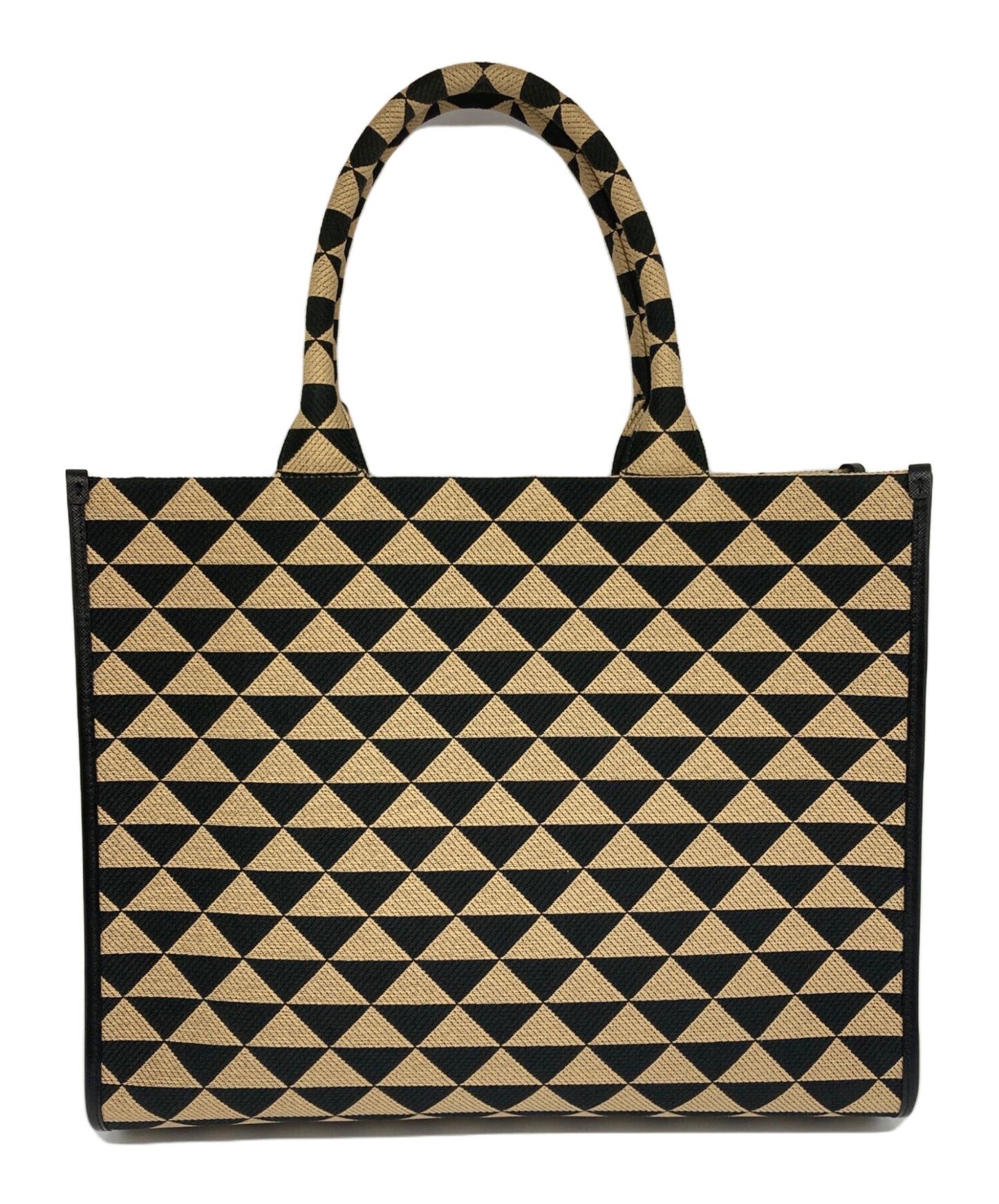 [Pre-owned] PRADA Symbole Embroidered Tote Bag 2VG099