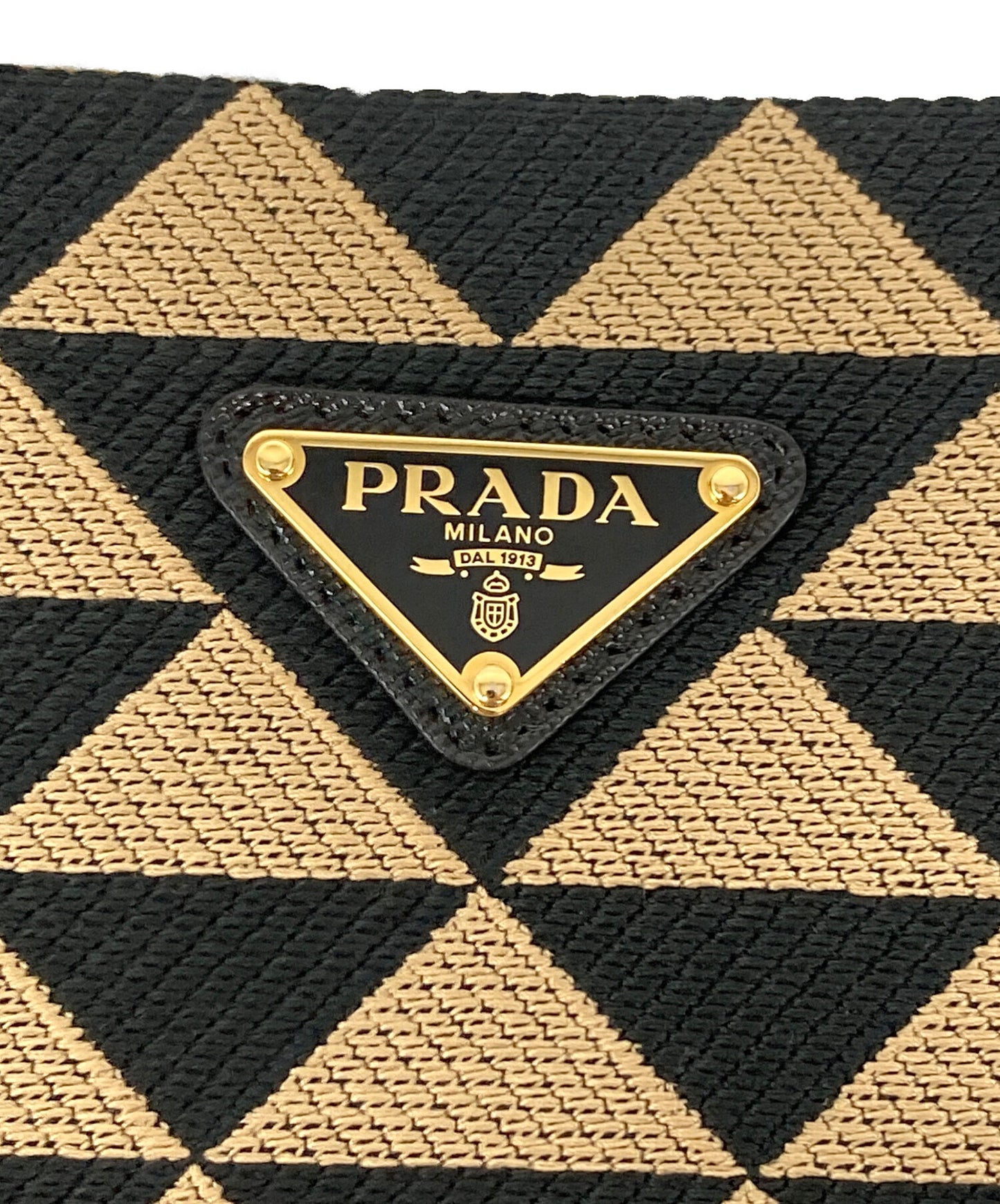[Pre-owned] PRADA Symbole Embroidered Tote Bag 2VG099