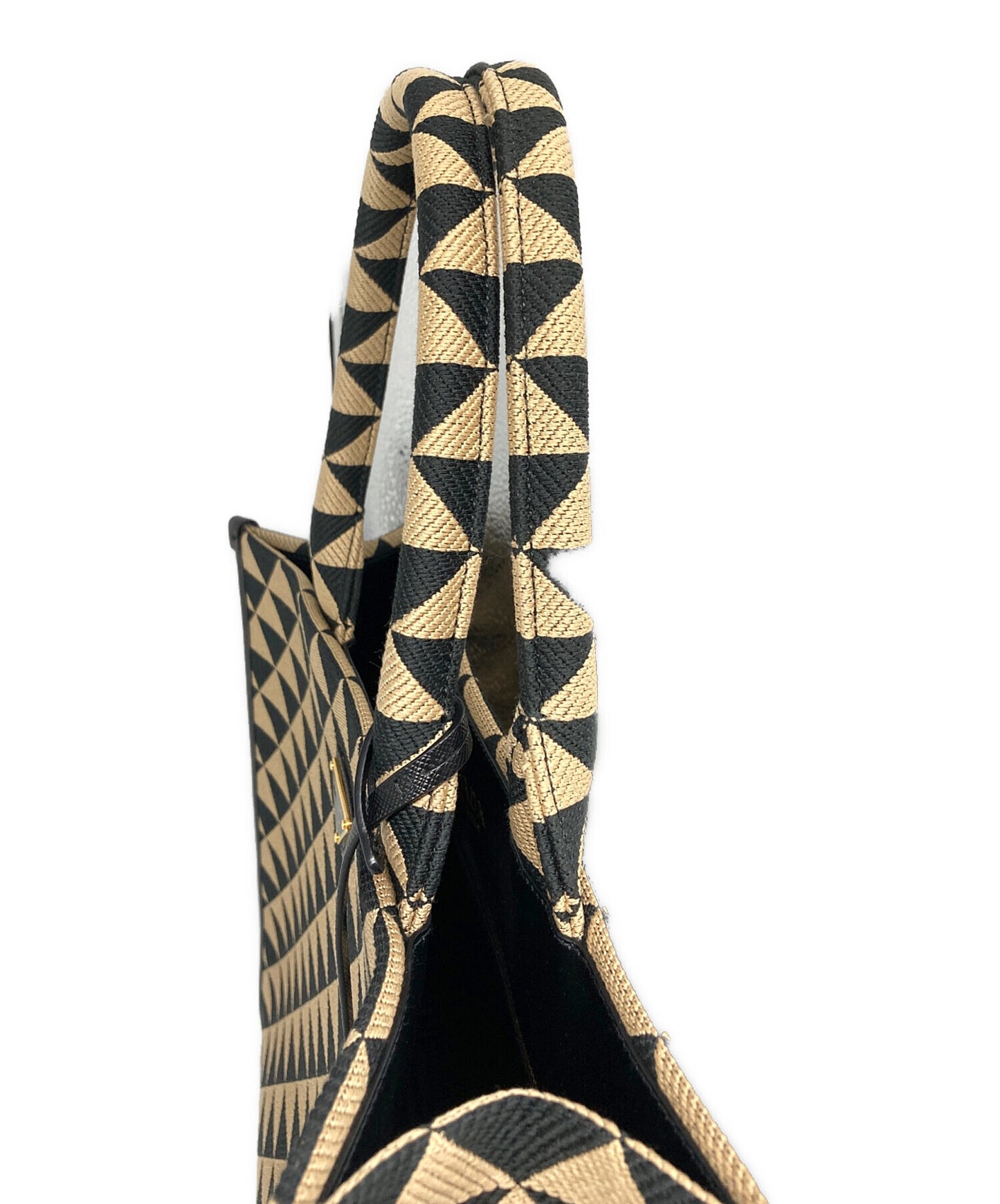 [Pre-owned] PRADA Symbole Embroidered Tote Bag 2VG099
