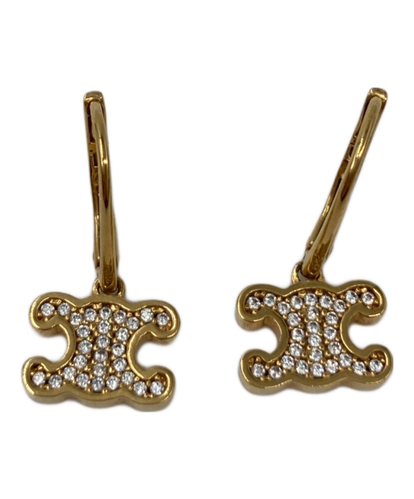 [Pre-owned] CELINE TRIONF rhinestone earrings