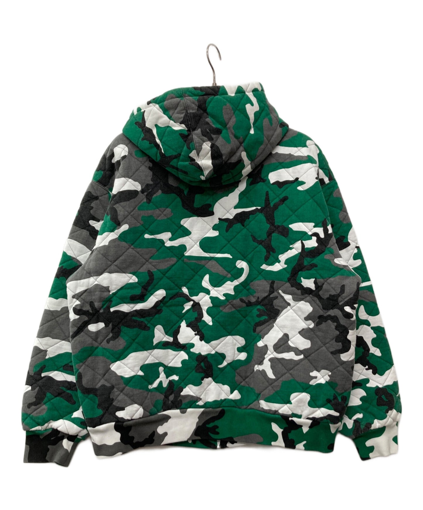 [Pre-owned] SUPREME 25FW Quilted Zip-Up Hooded Sweatshirt