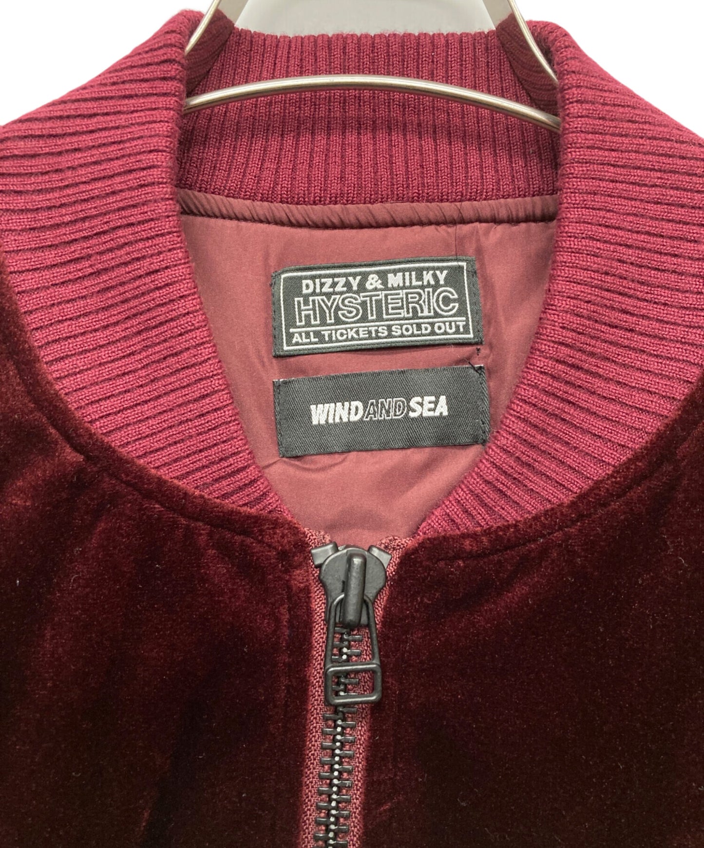 [Pre-owned] Hysteric Glamour Velour Bomber Jacket/WDS-C-HYS-23-AP-Q1-04 WDS-C-HYS-23-AP-Q1-04