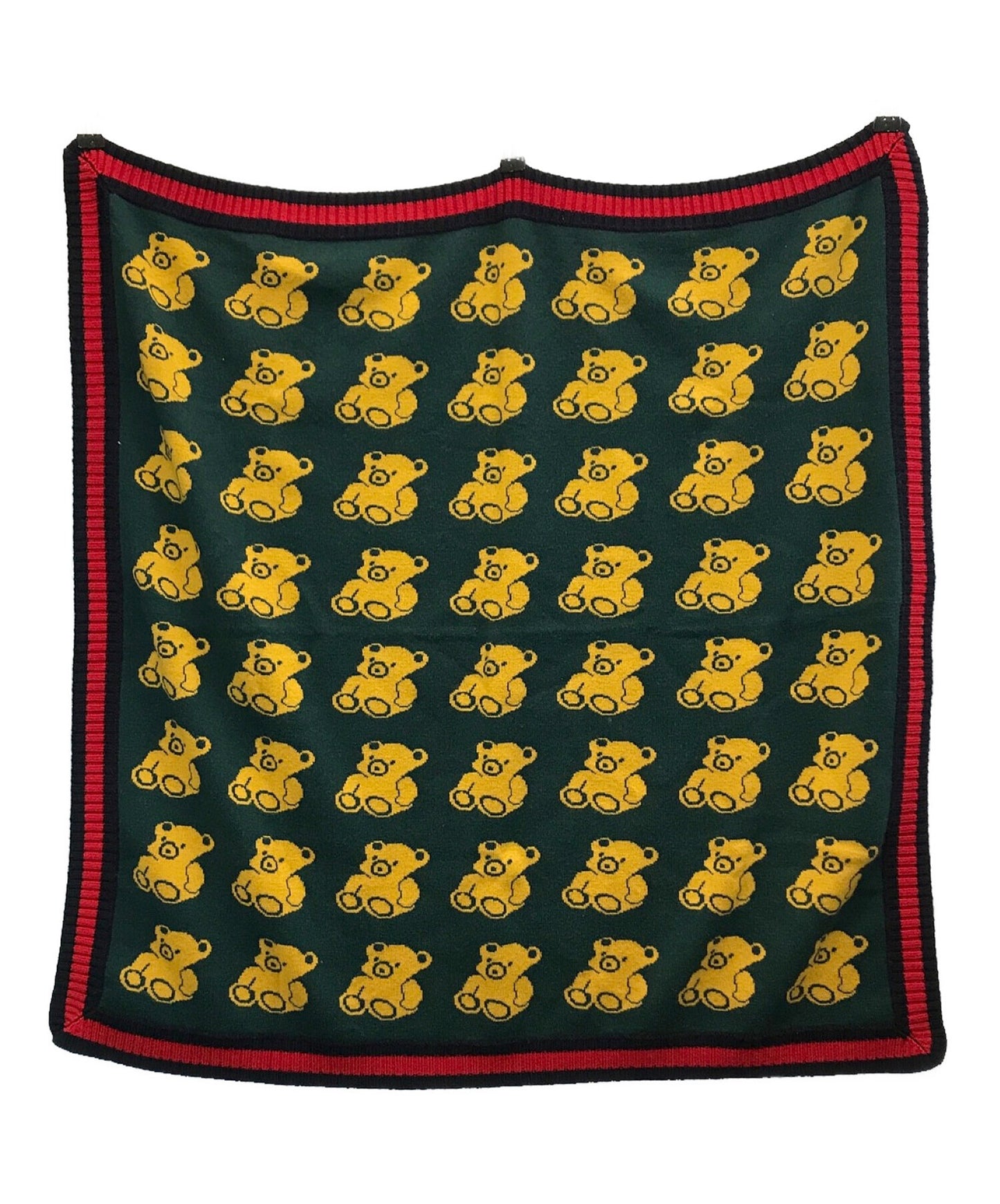 [Pre-owned] GUCCI Teddy Bear Pattern Blanket