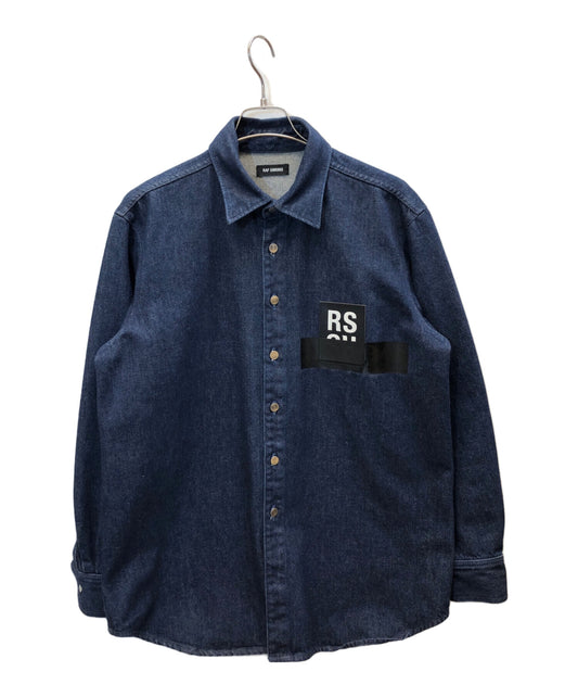 [Pre-owned] RAF SIMONS 17SS Logo patch denim shirt 10032-00044