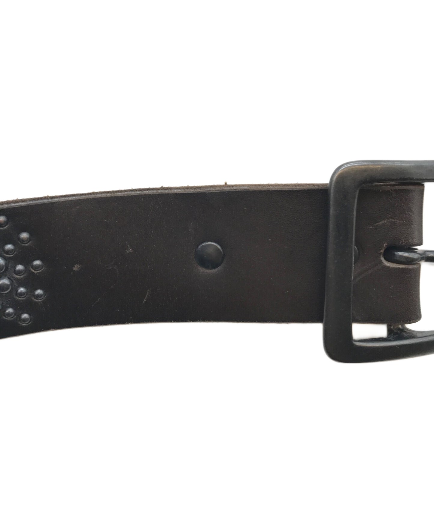 [Pre-owned] NUMBER (N)INE Colored Stone & Studded Leather Belt