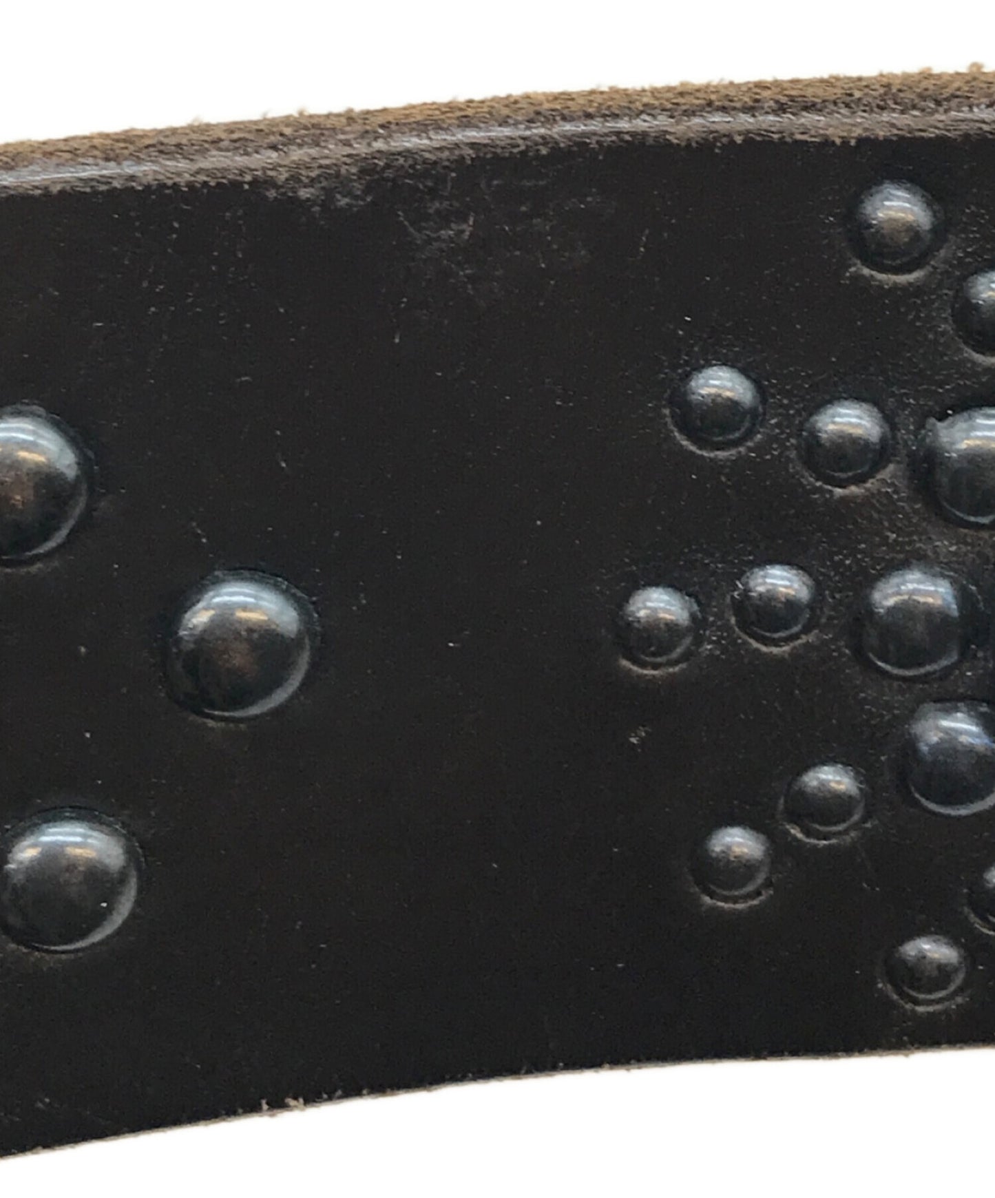 [Pre-owned] NUMBER (N)INE Colored Stone & Studded Leather Belt