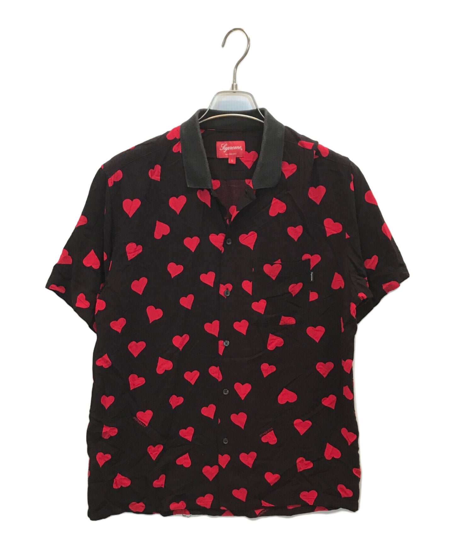 [Pre-owned] SUPREME Hearts Rayon Shirt