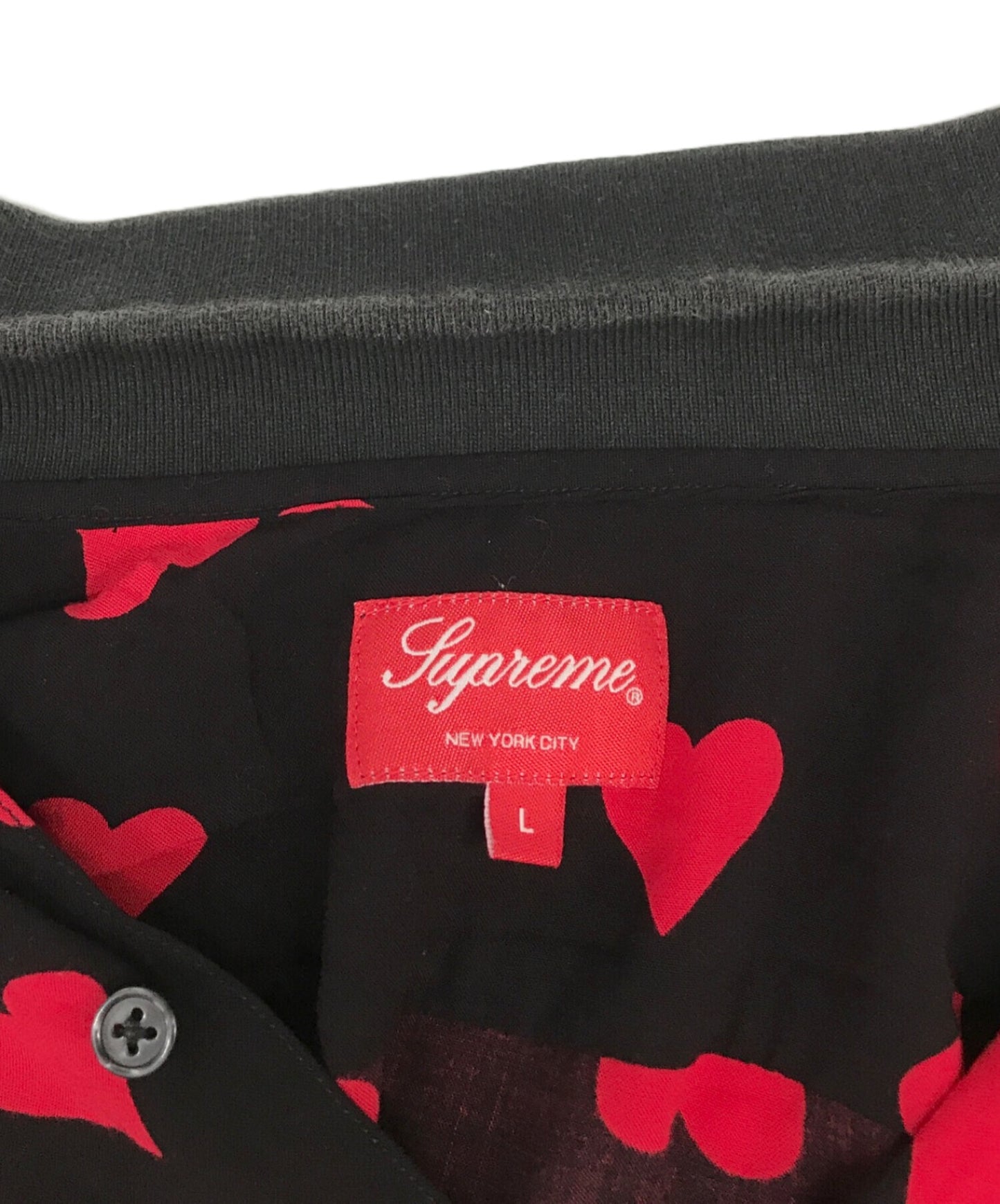 [Pre-owned] SUPREME Hearts Rayon Shirt
