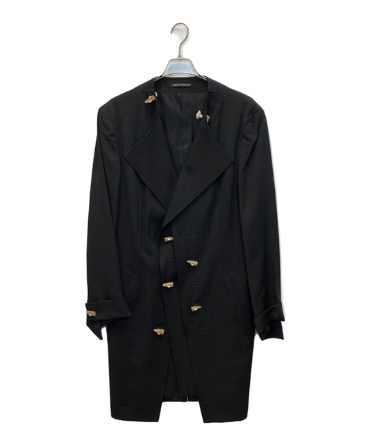 [Pre-owned] Yohji Yamamoto pour homme 12AW Wool gabardine toggle layered coat HD-J52-100