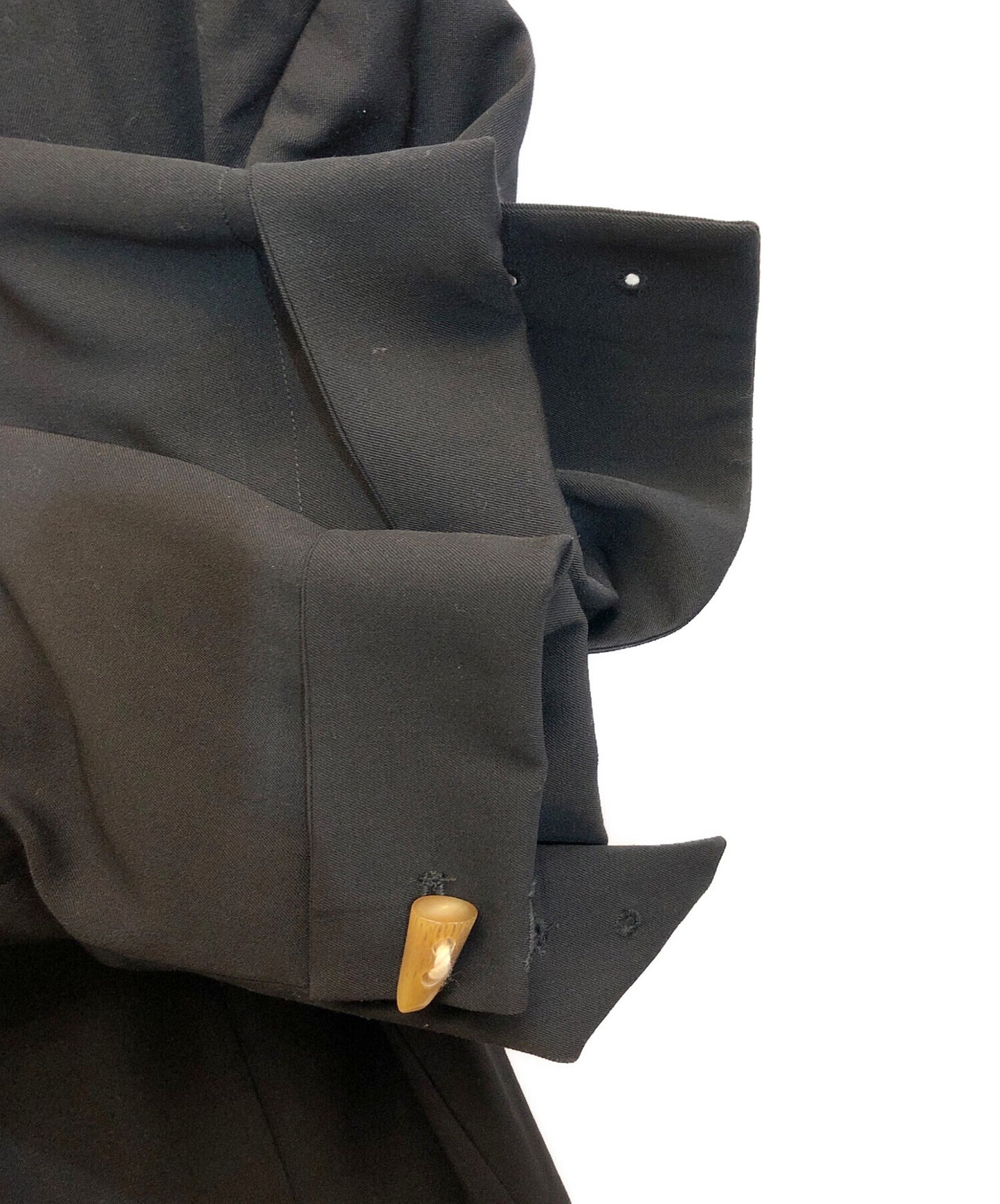 [Pre-owned] Yohji Yamamoto pour homme 12AW Wool gabardine toggle layered coat HD-J52-100