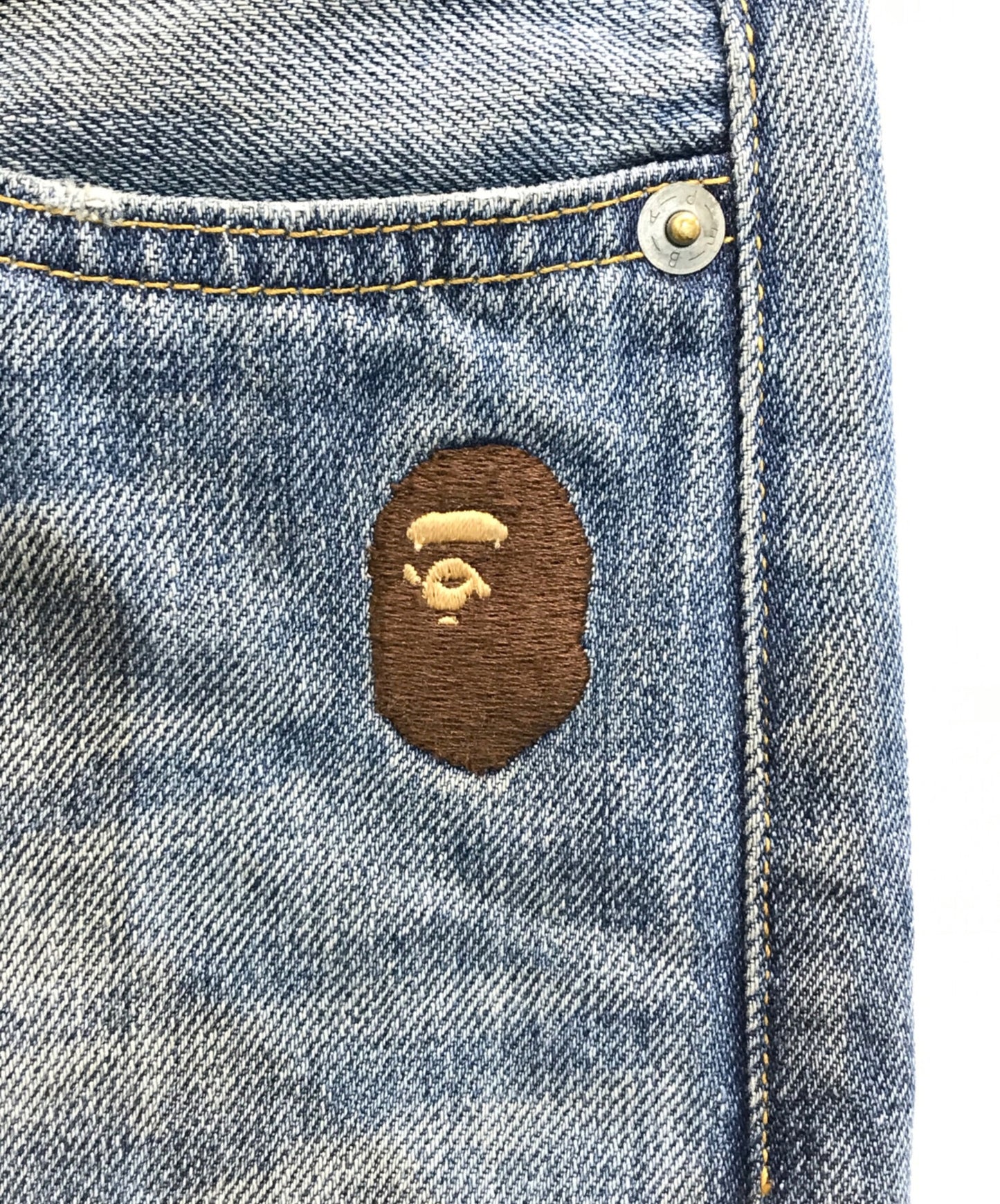 [Pre-owned] A BATHING APE One-pointed denim pants 001DPK801006M