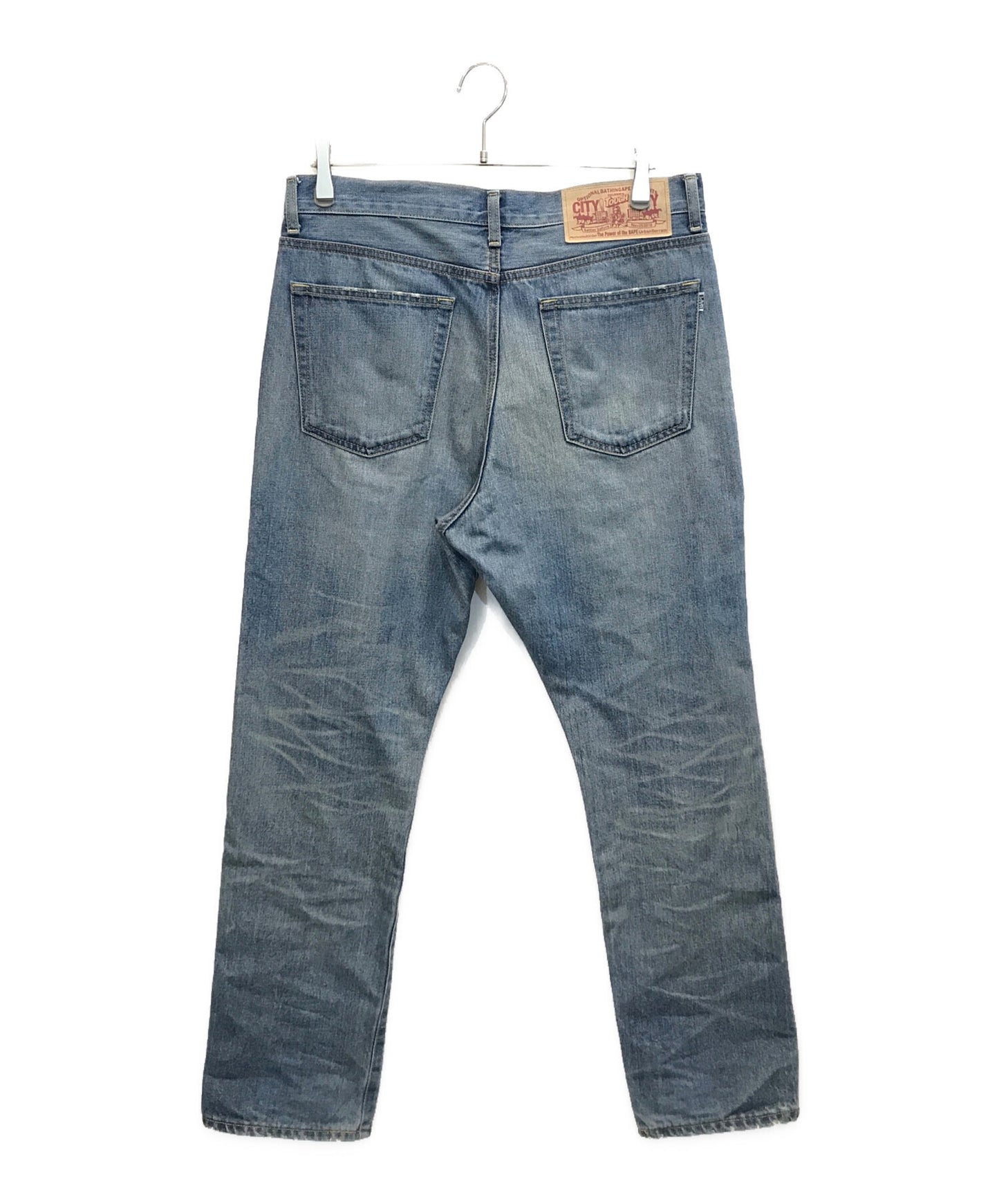 [Pre-owned] A BATHING APE One-pointed denim pants 001DPK801006M