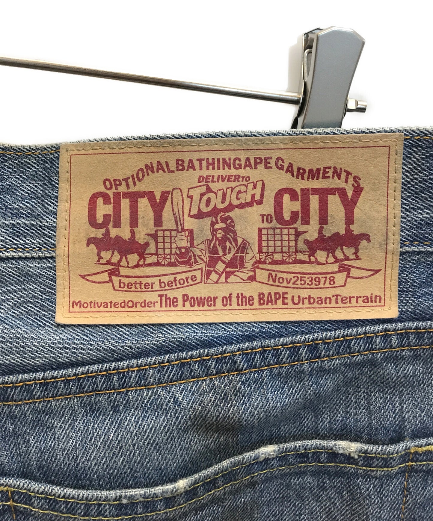 [Pre-owned] A BATHING APE One-pointed denim pants 001DPK801006M