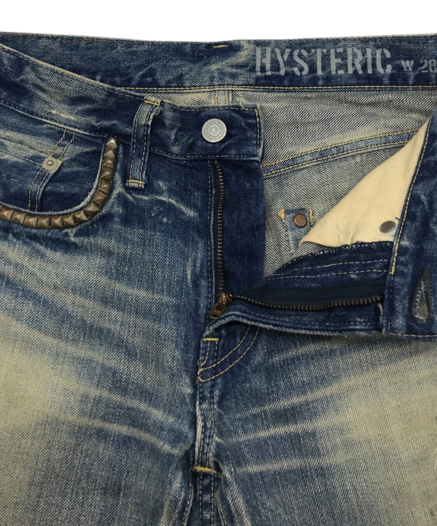 [Pre-owned] Hysteric Glamour RW CLASH Processed Denim Slim 02191AP20