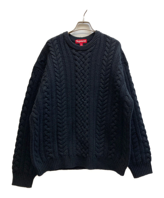[Pre-owned] SUPREME 23AW Applique Cable Knit Sweater