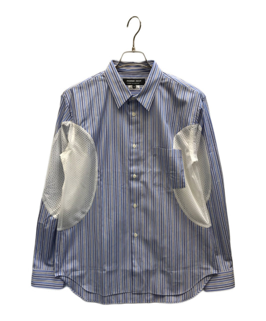 [Pre-owned] COMME des GARCONS HOMME DEUX Stripe Shirt with Mesh Switching DO-B025