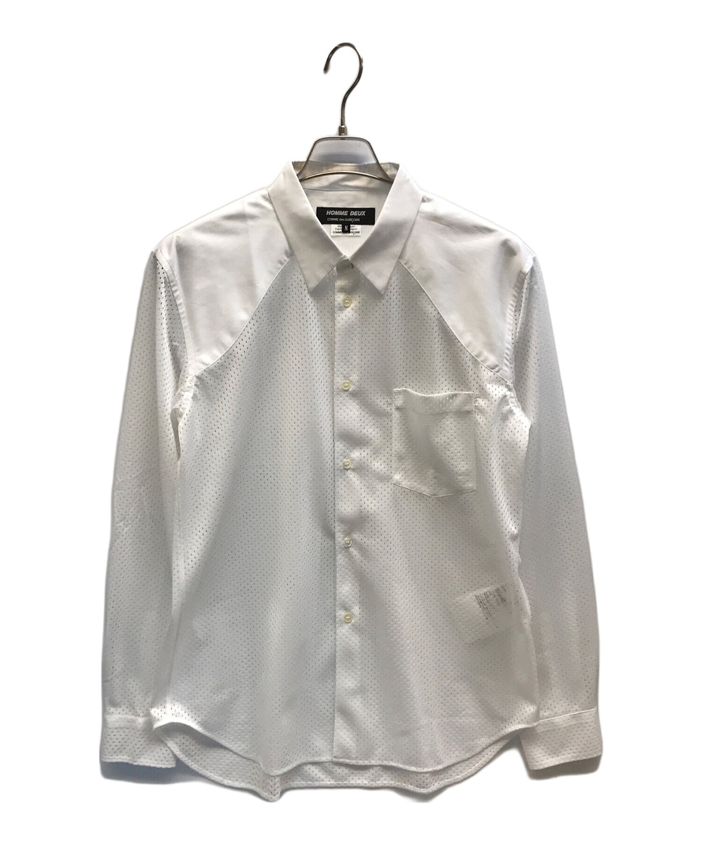 [Pre-owned] COMME des GARCONS HOMME DEUX mesh-switched shirt DO-B026